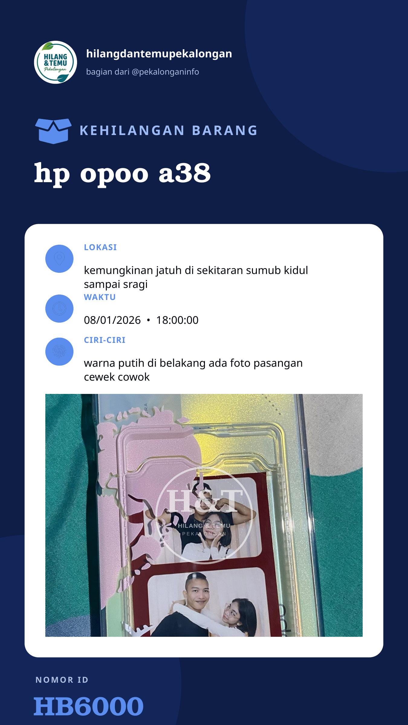 Story 9:16 laporan hp opoo a38