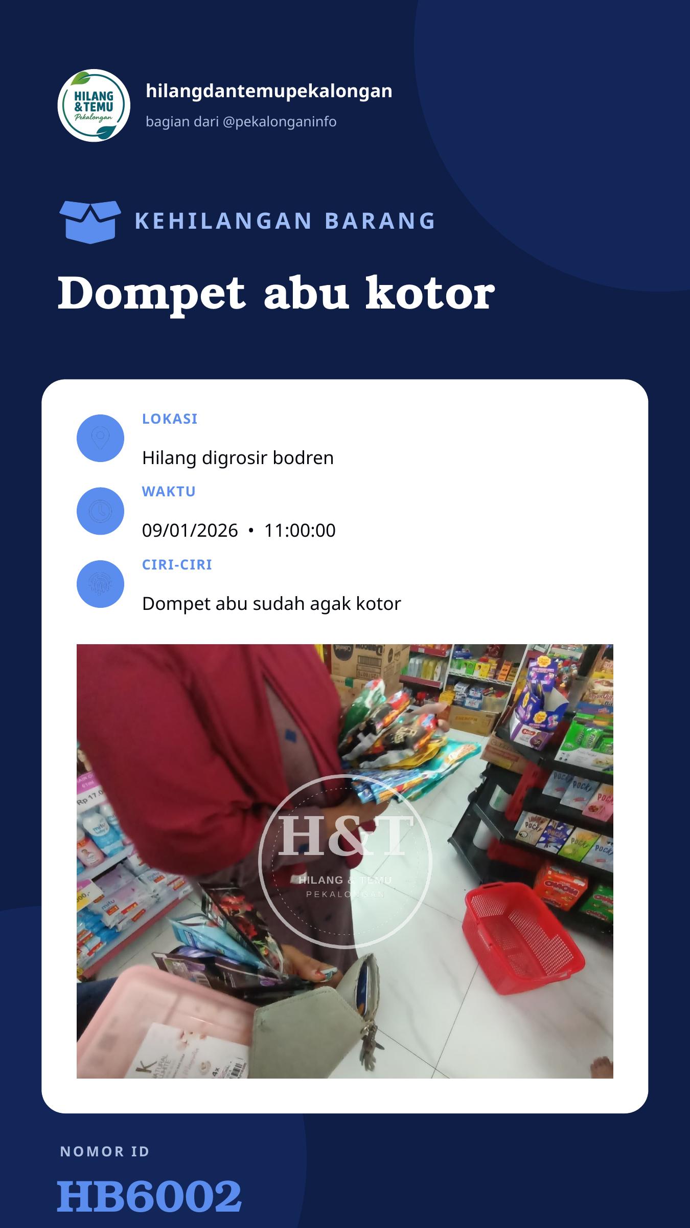 Story 9:16 laporan Dompet abu kotor