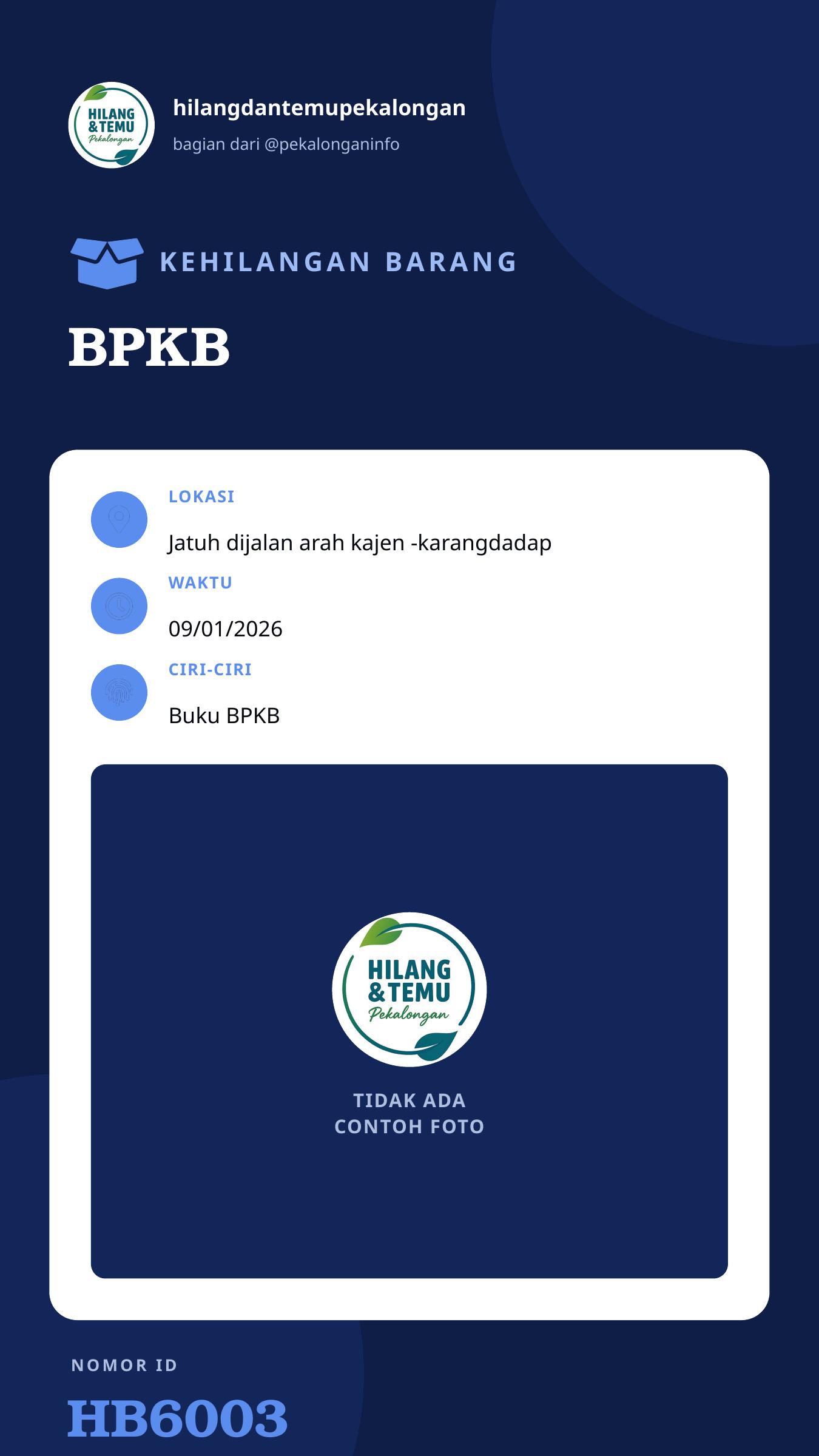 Story 9:16 laporan BPKB