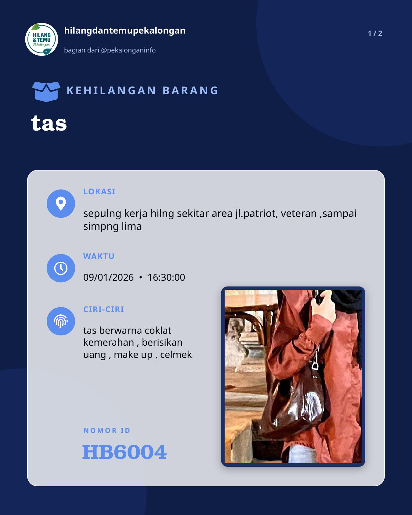 Slide 1 laporan tas