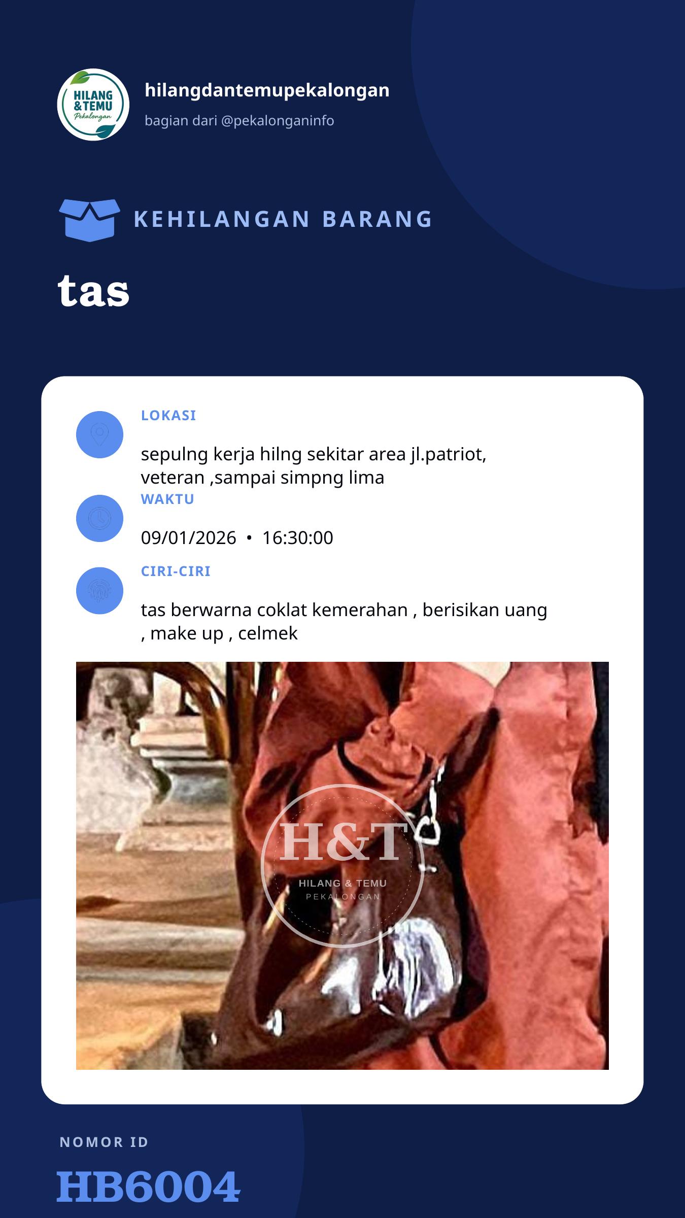 Story 9:16 laporan tas