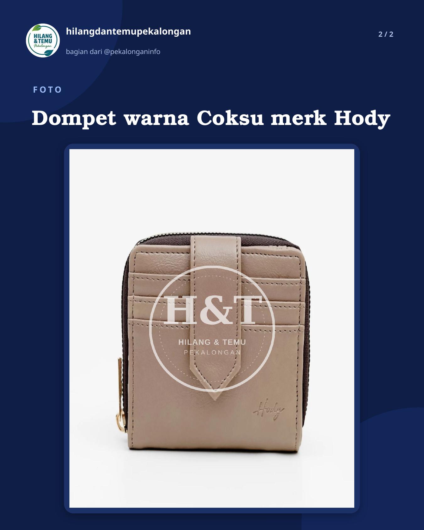 Slide 2 laporan Dompet warna Coksu merk Hody