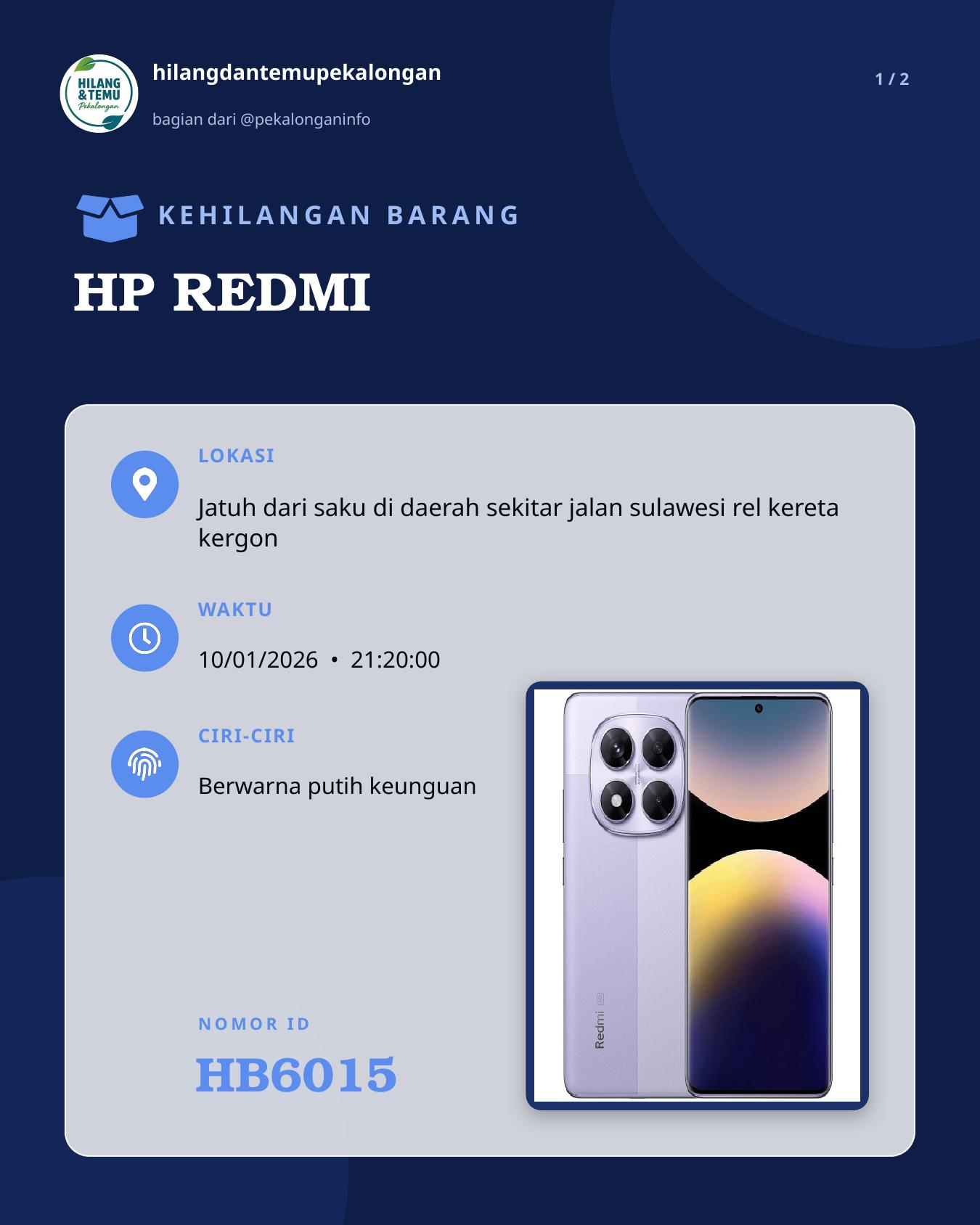 Slide 1 laporan HP REDMI