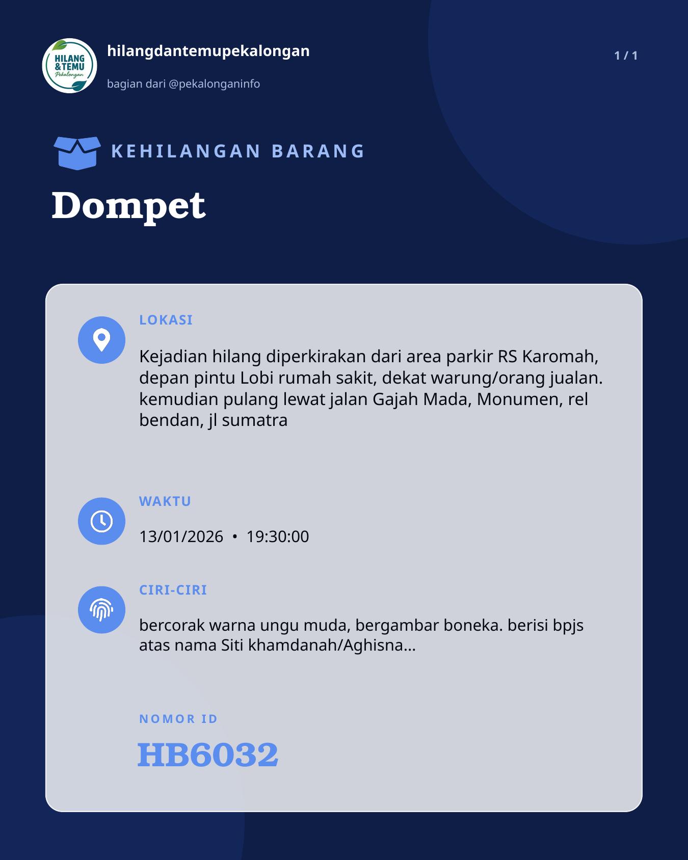Slide laporan Dompet (HB6032)