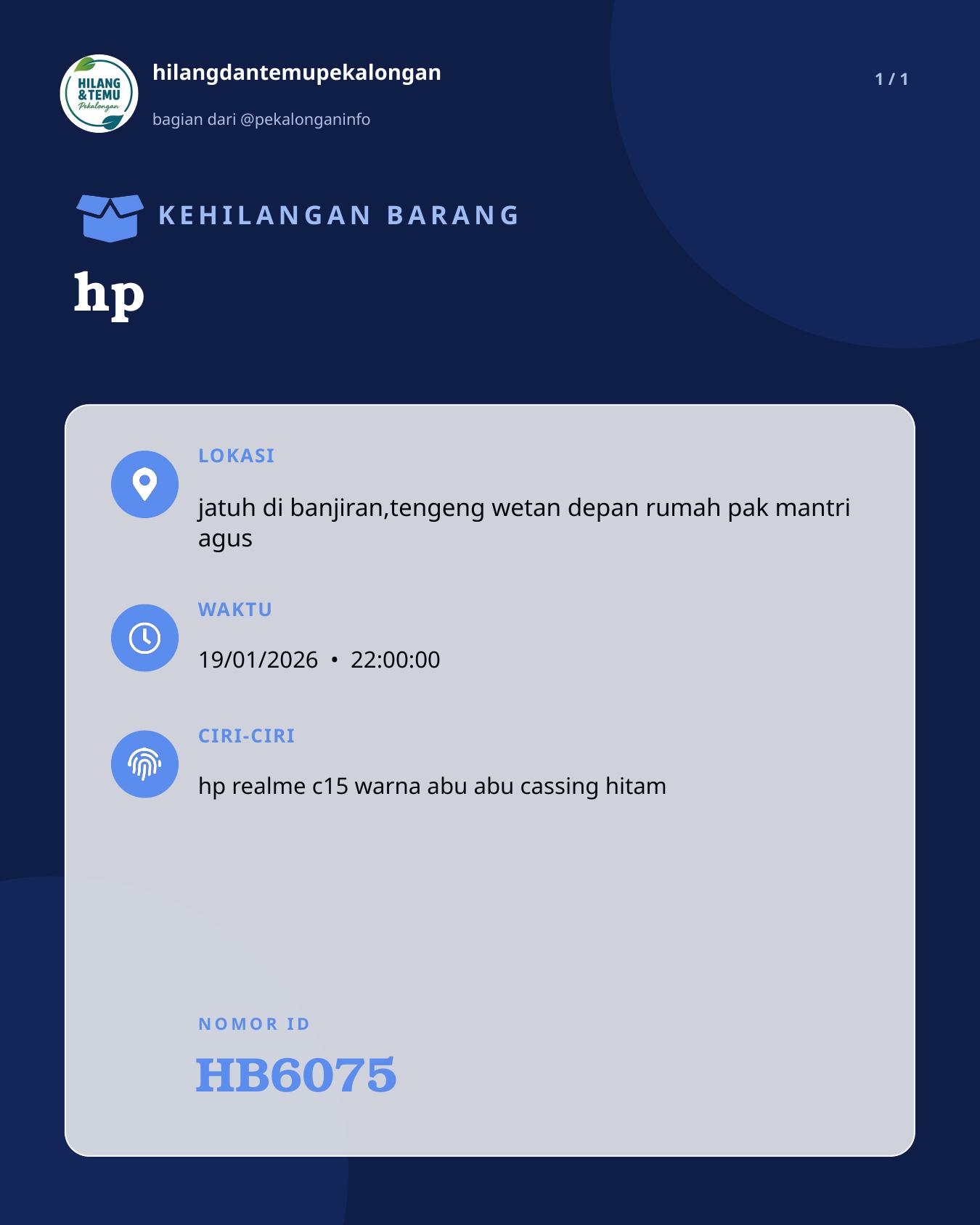 Slide laporan hp (HB6075)