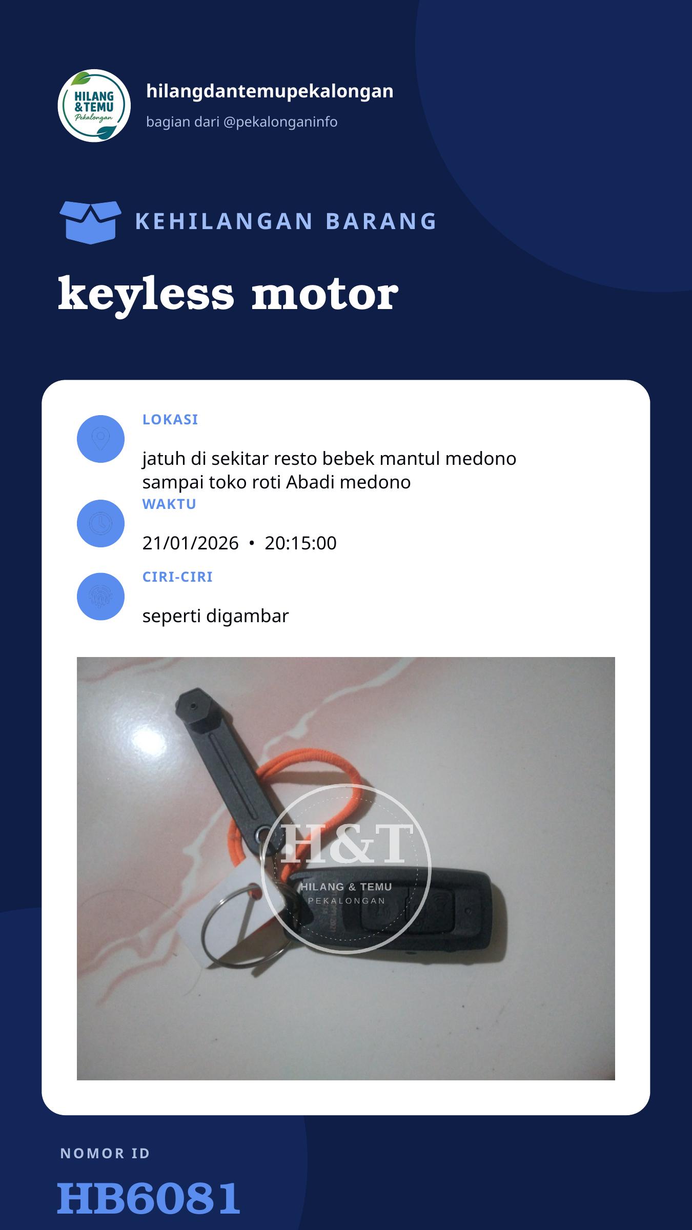 Story 9:16 laporan keyless motor