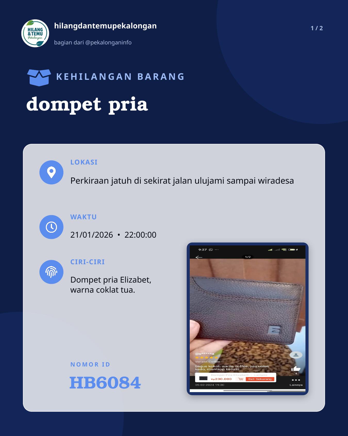 Slide 1 laporan dompet pria
