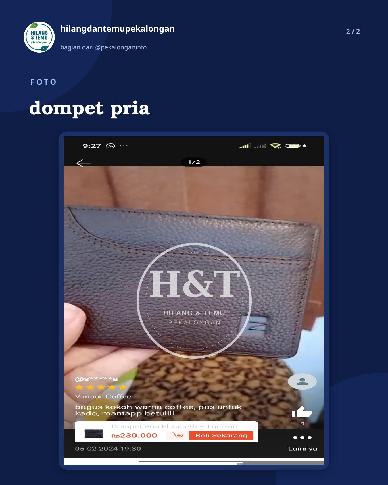 Slide 2 laporan dompet pria