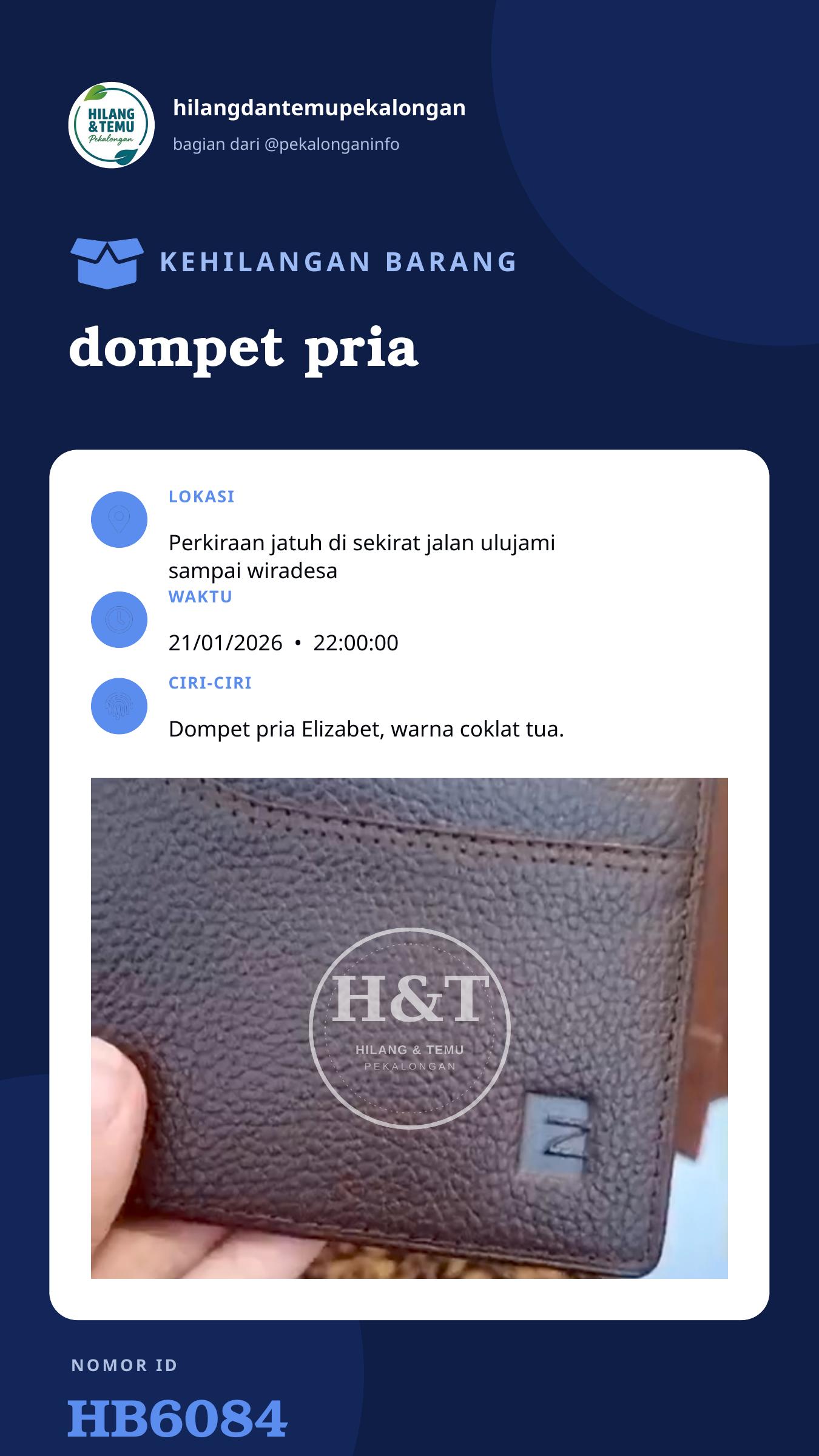 Story 9:16 laporan dompet pria