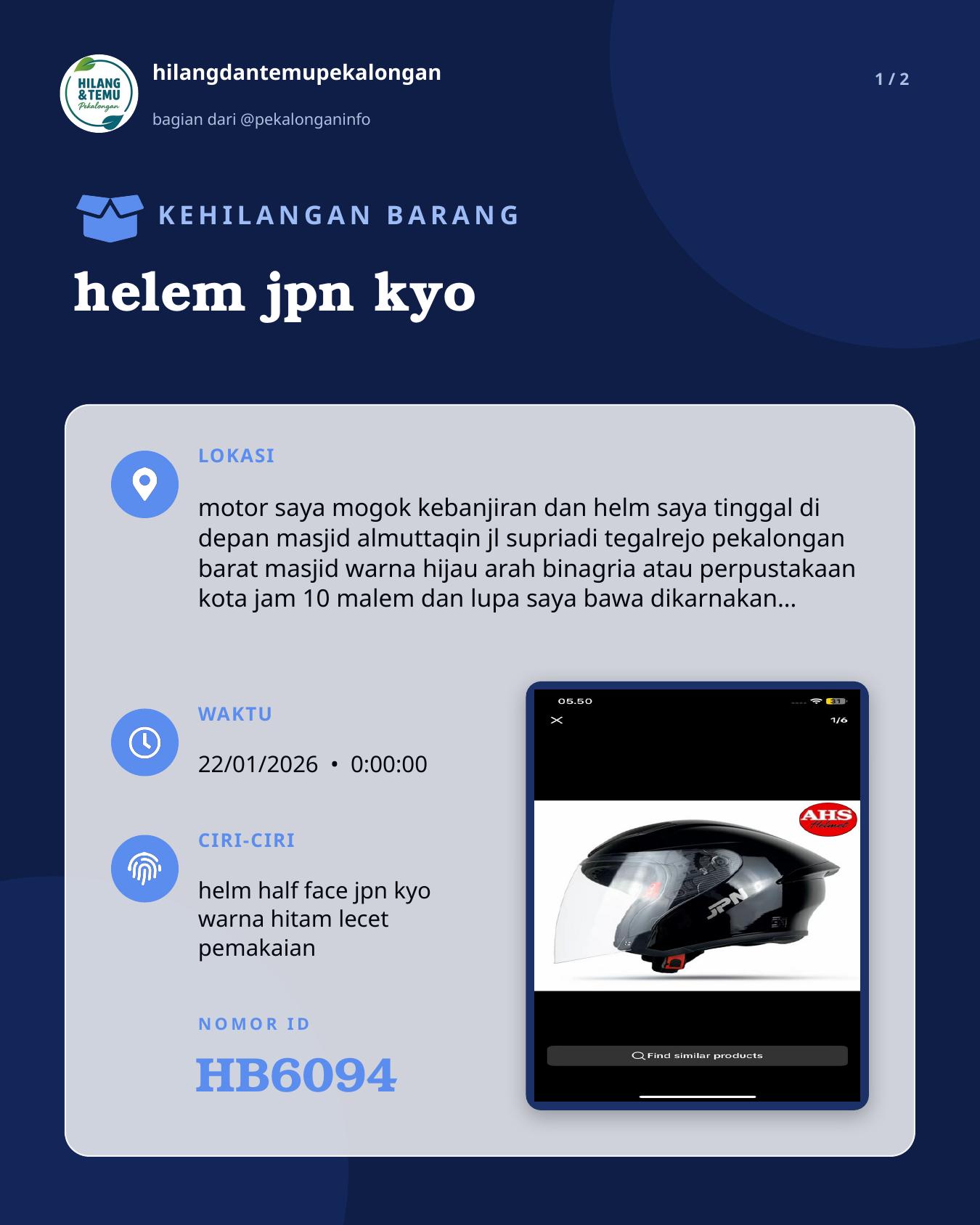 Slide 1 laporan helem jpn kyo