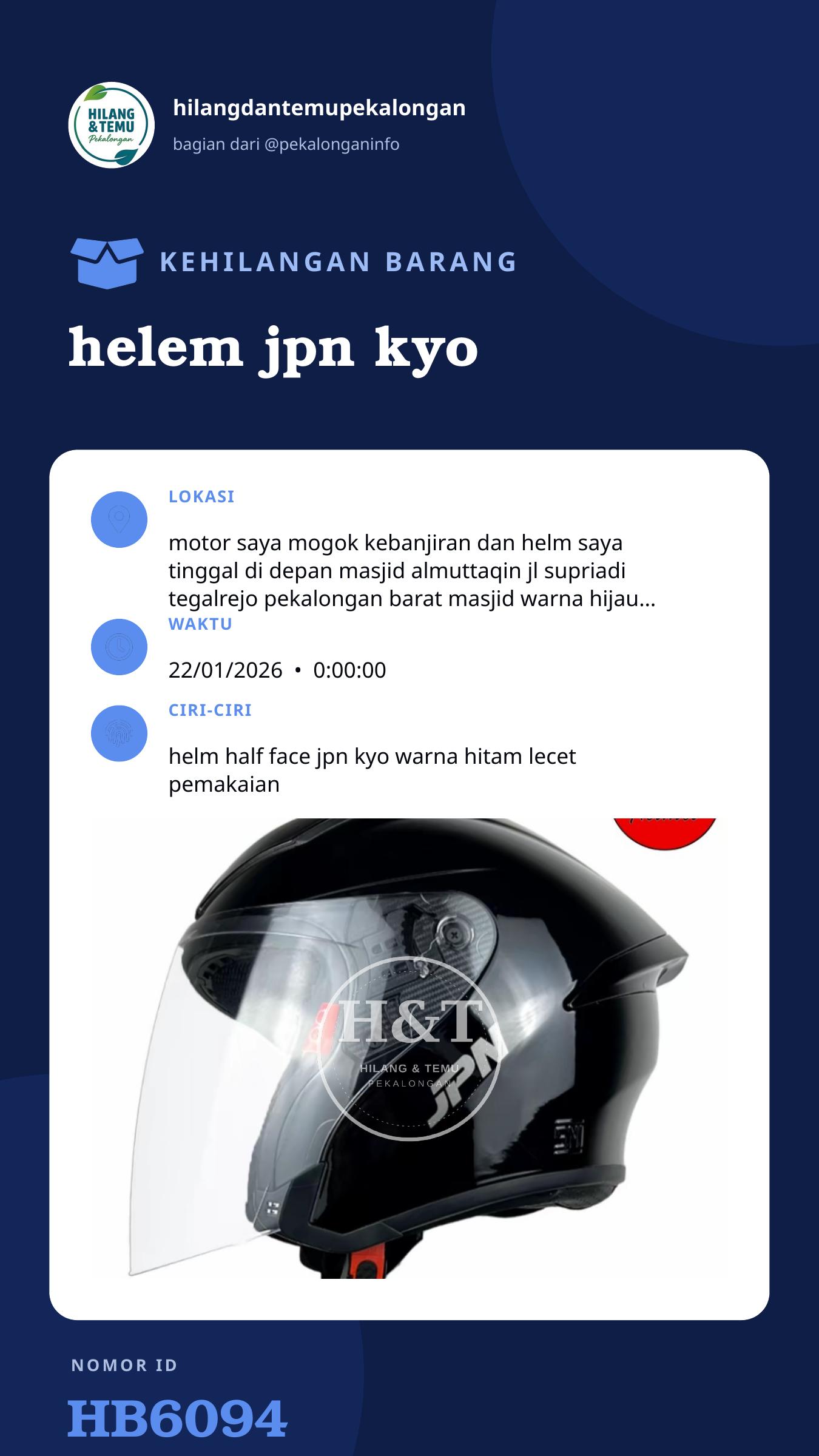 Story 9:16 laporan helem jpn kyo