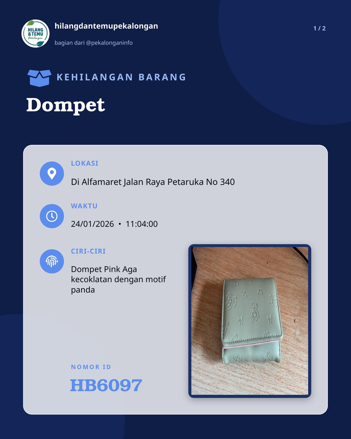 Slide 1 laporan Dompet