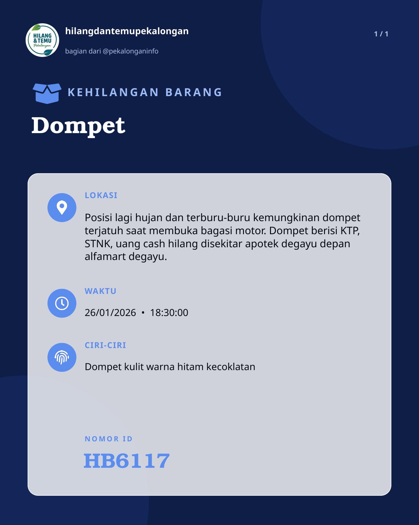 Slide laporan Dompet (HB6117)