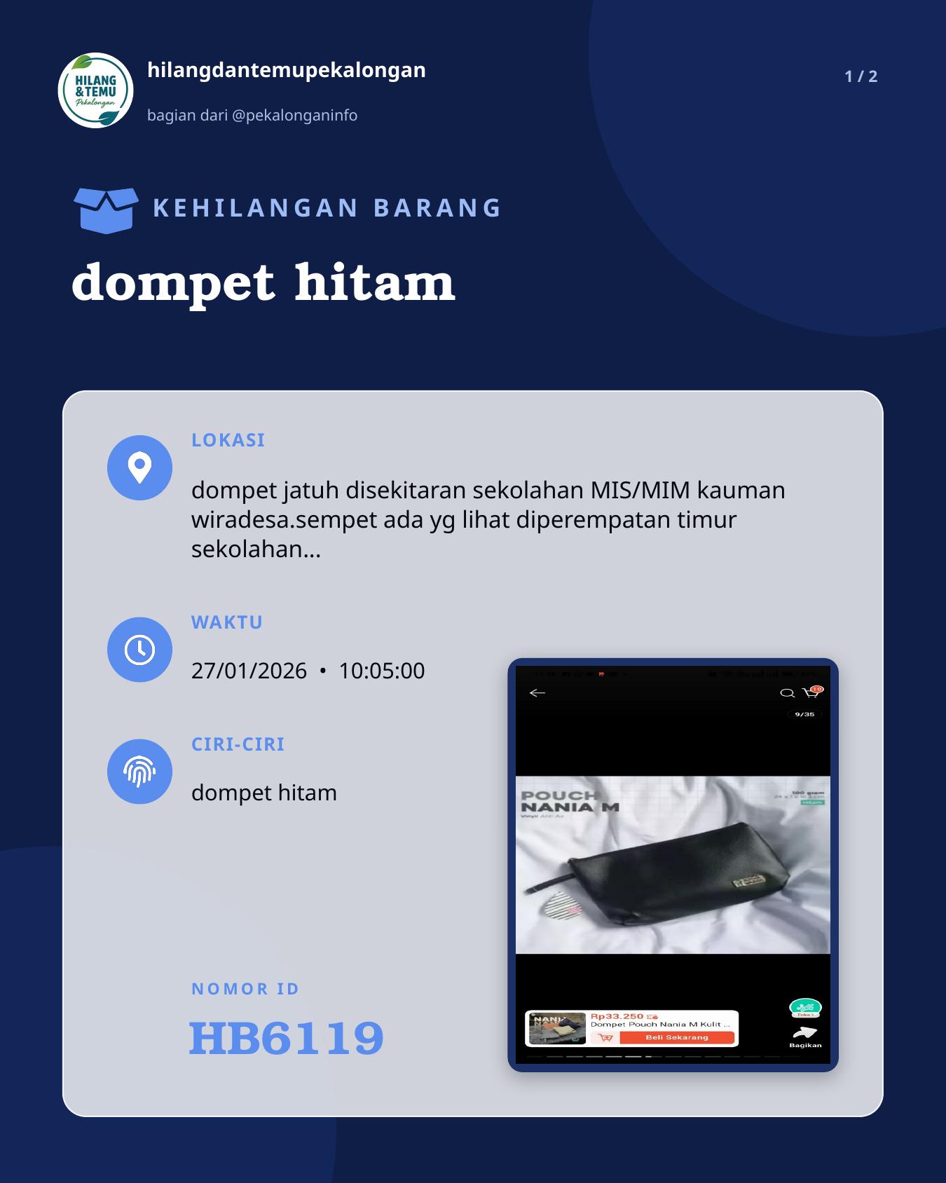Slide 1 laporan dompet hitam