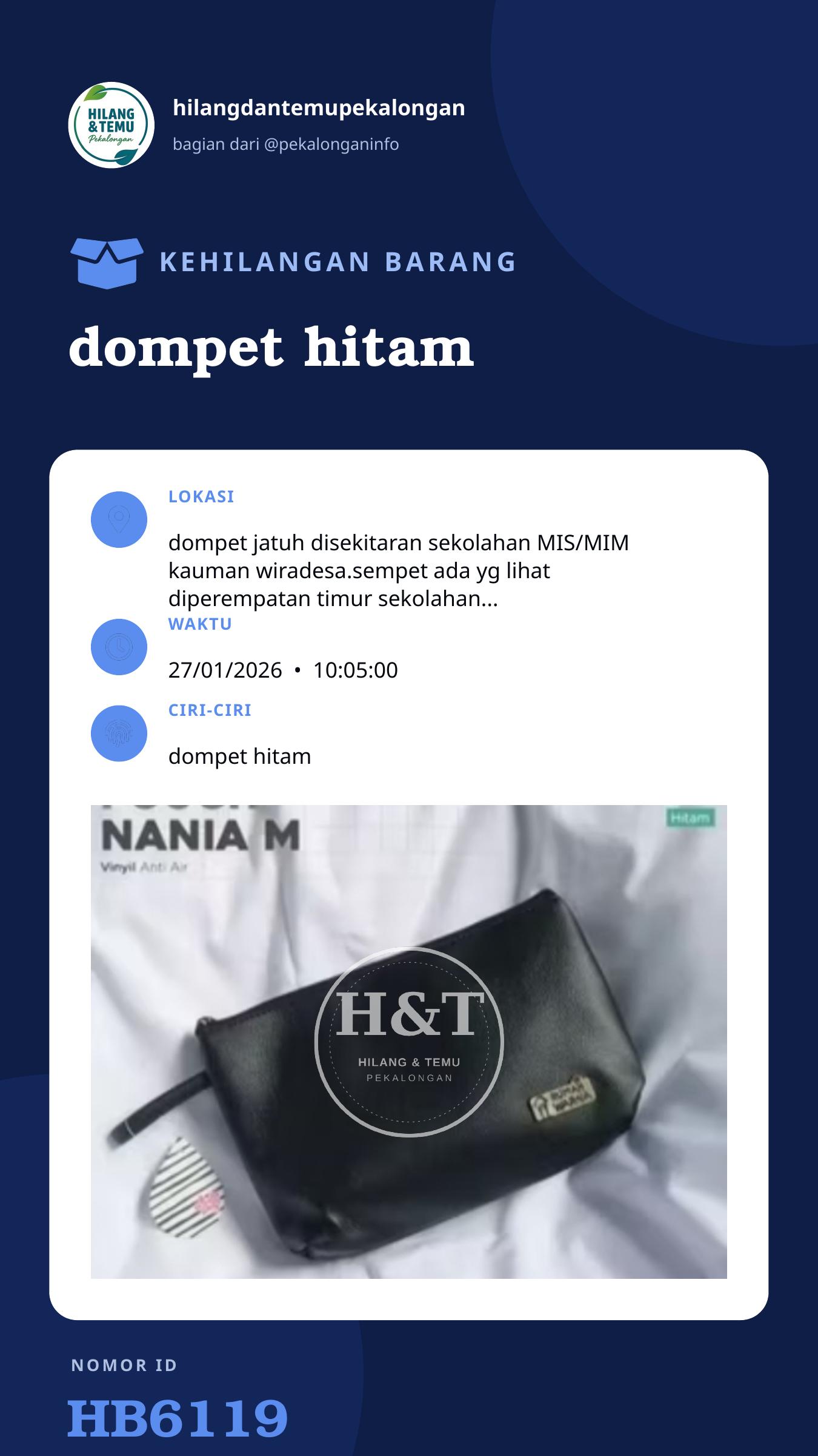 Story 9:16 laporan dompet hitam