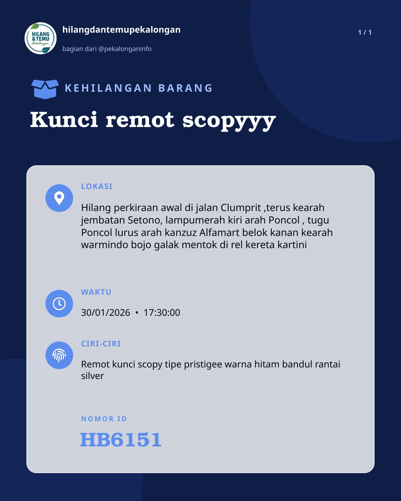 Slide laporan Kunci remot scopyyy (HB6151)
