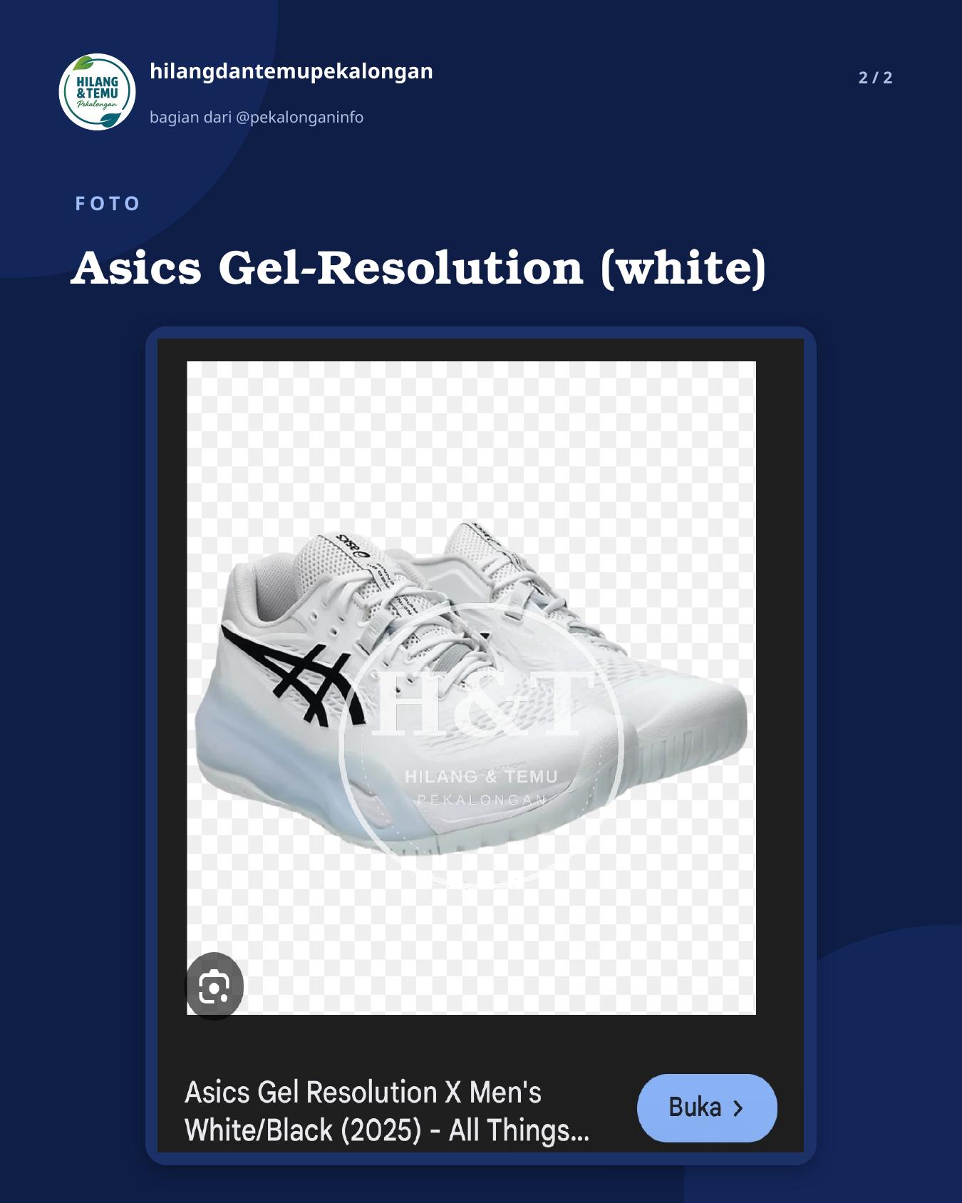 Slide 2 laporan Asics Gel-Resolution (white)