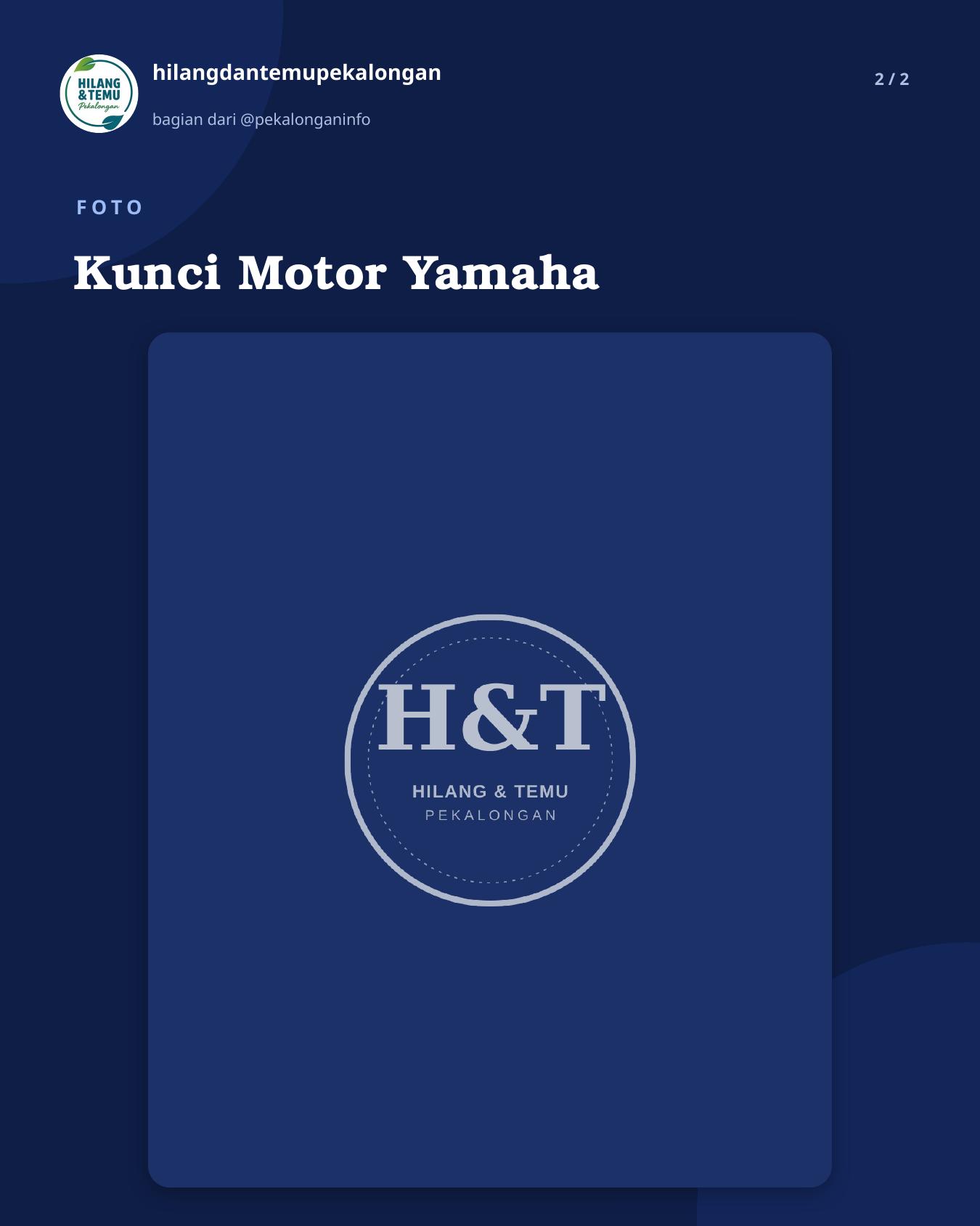 Slide 2 laporan Kunci Motor Yamaha