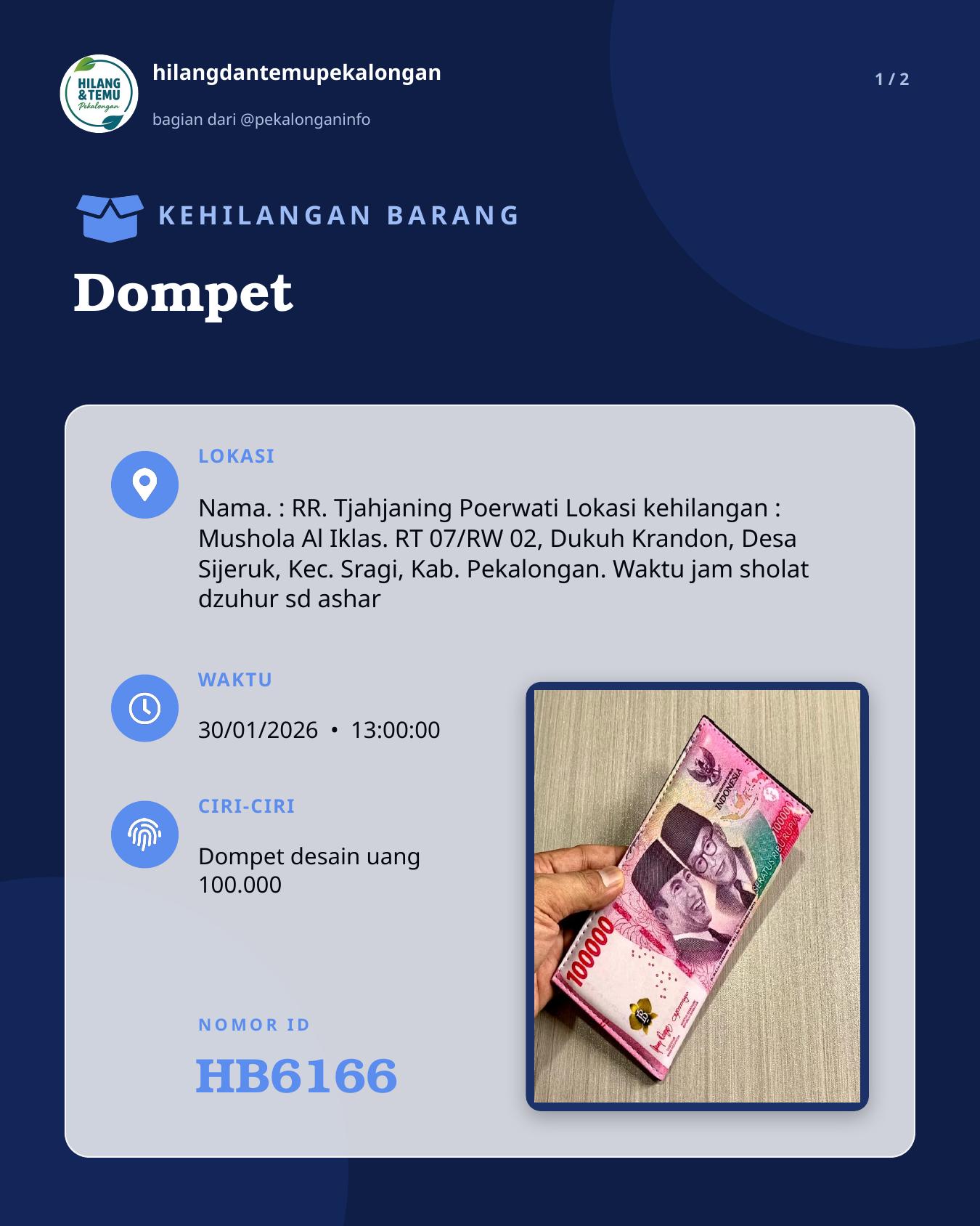 Slide 1 laporan Dompet