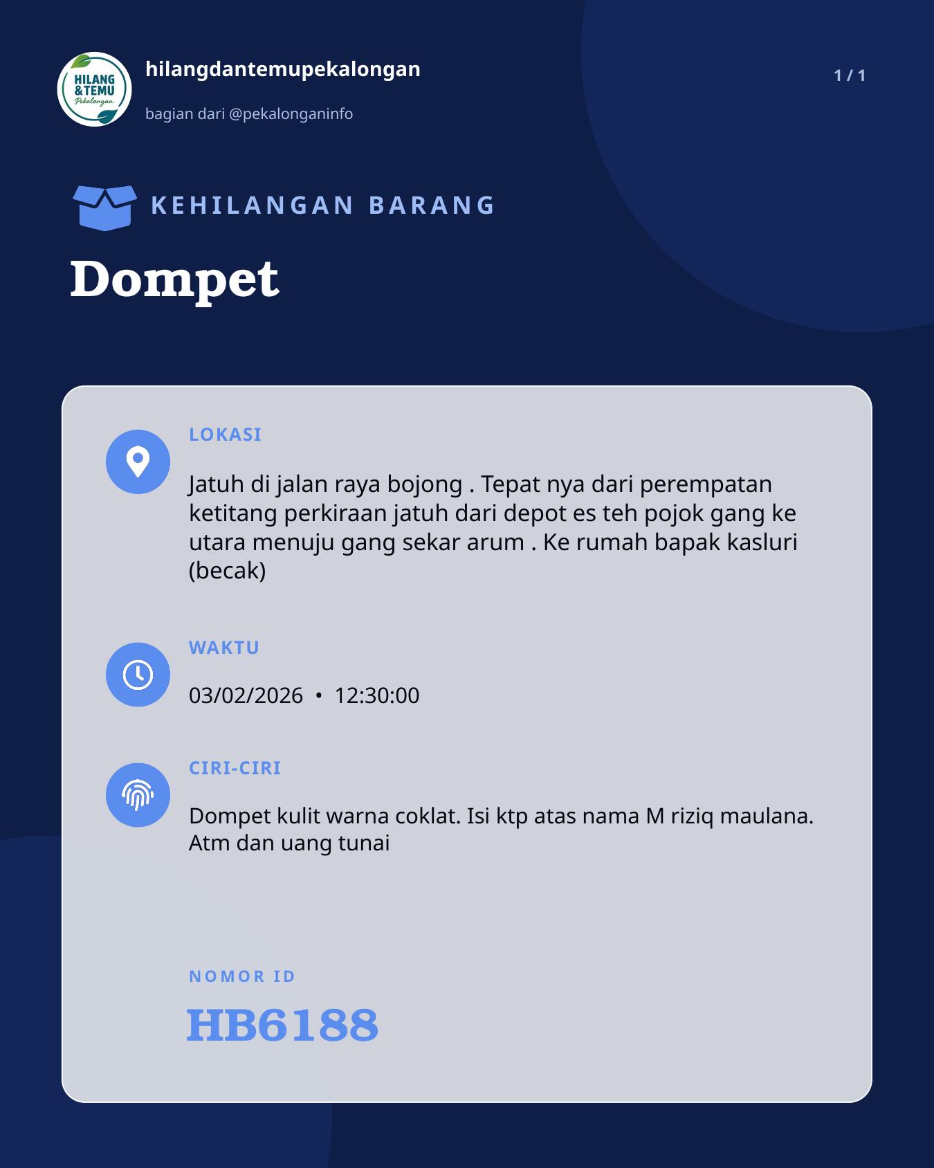 Slide laporan Dompet (HB6188)