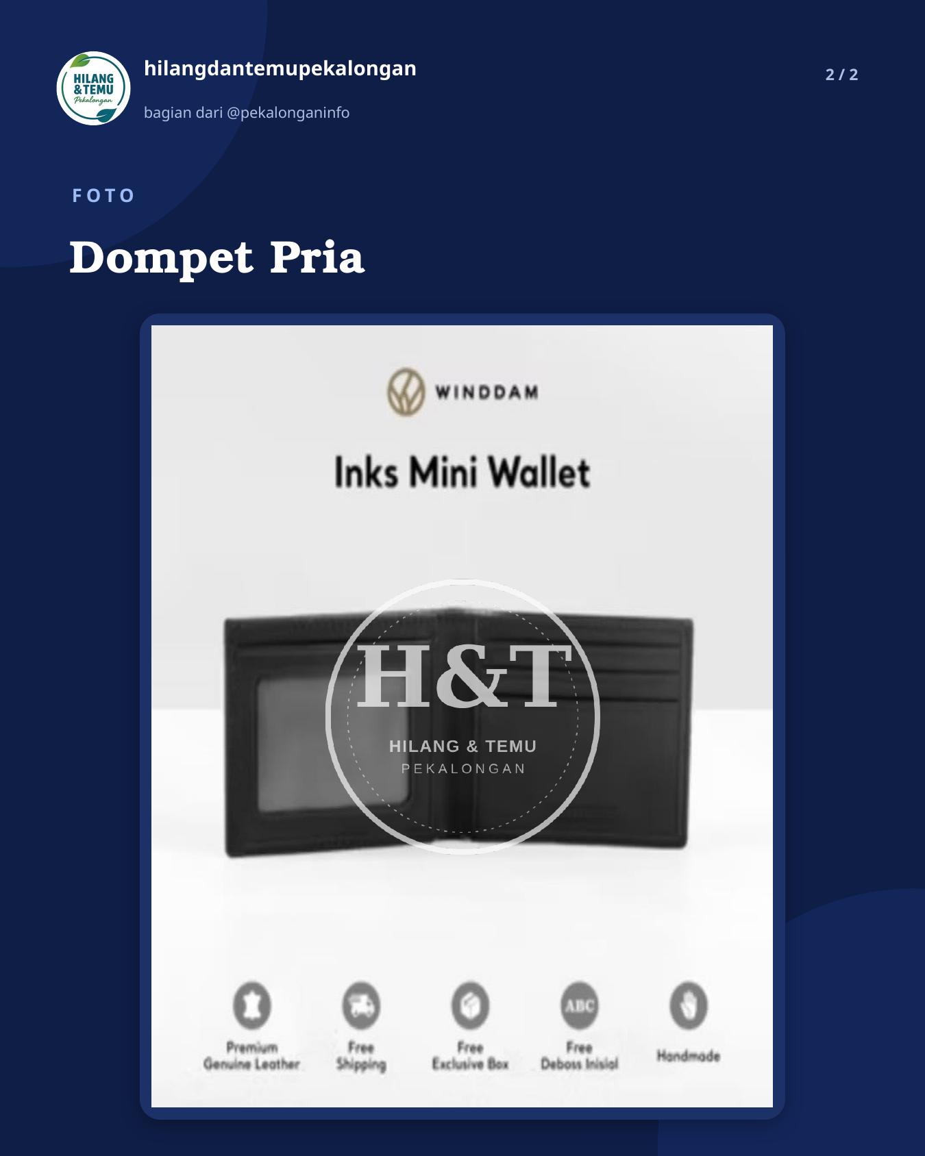 Slide 2 laporan Dompet Pria