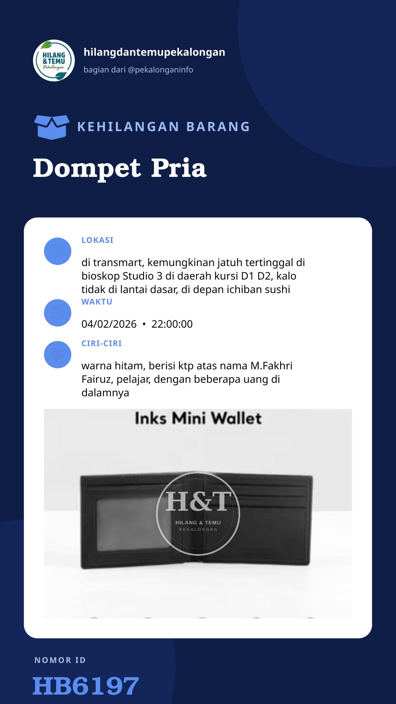 Story 9:16 laporan Dompet Pria