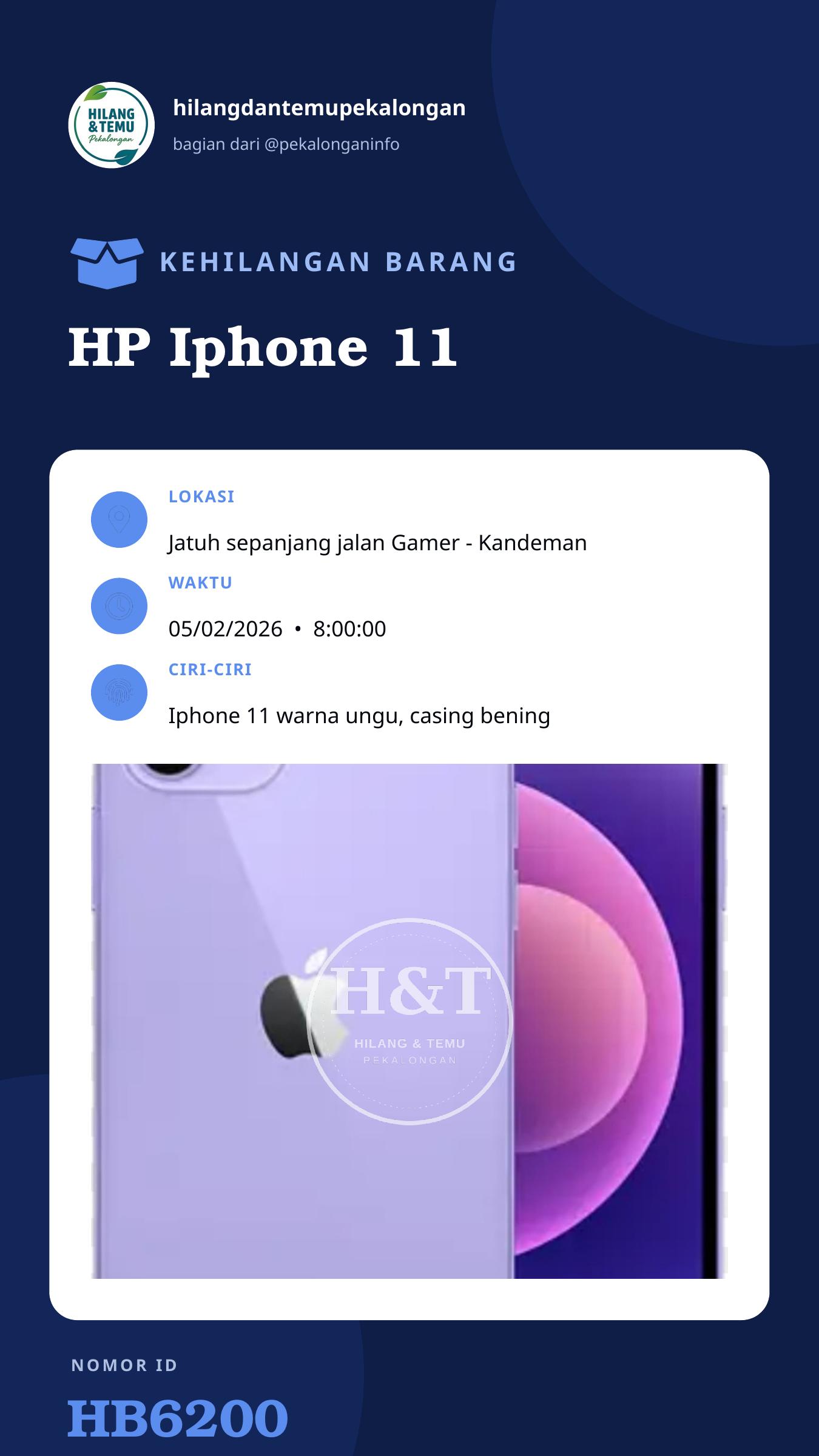 Story 9:16 laporan HP Iphone 11