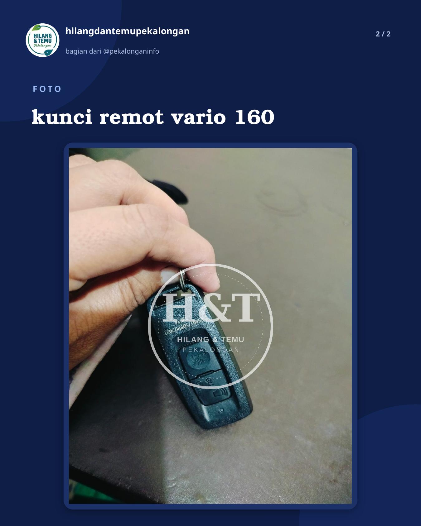 Slide 2 laporan kunci remot vario 160