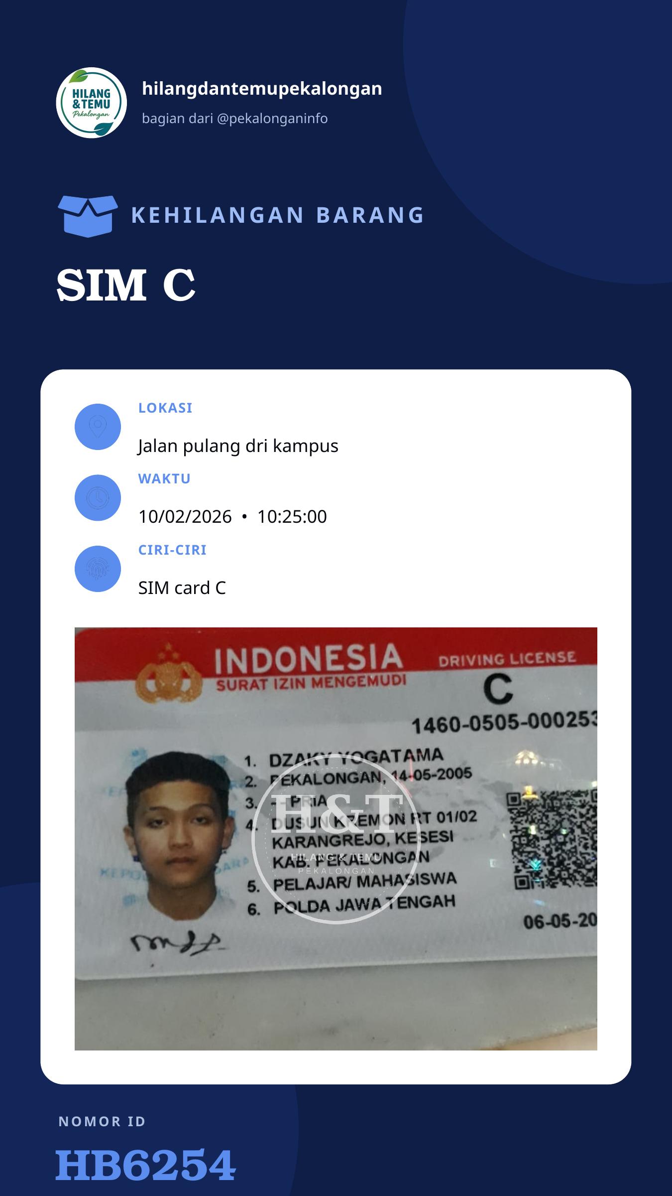 Story 9:16 laporan SIM C