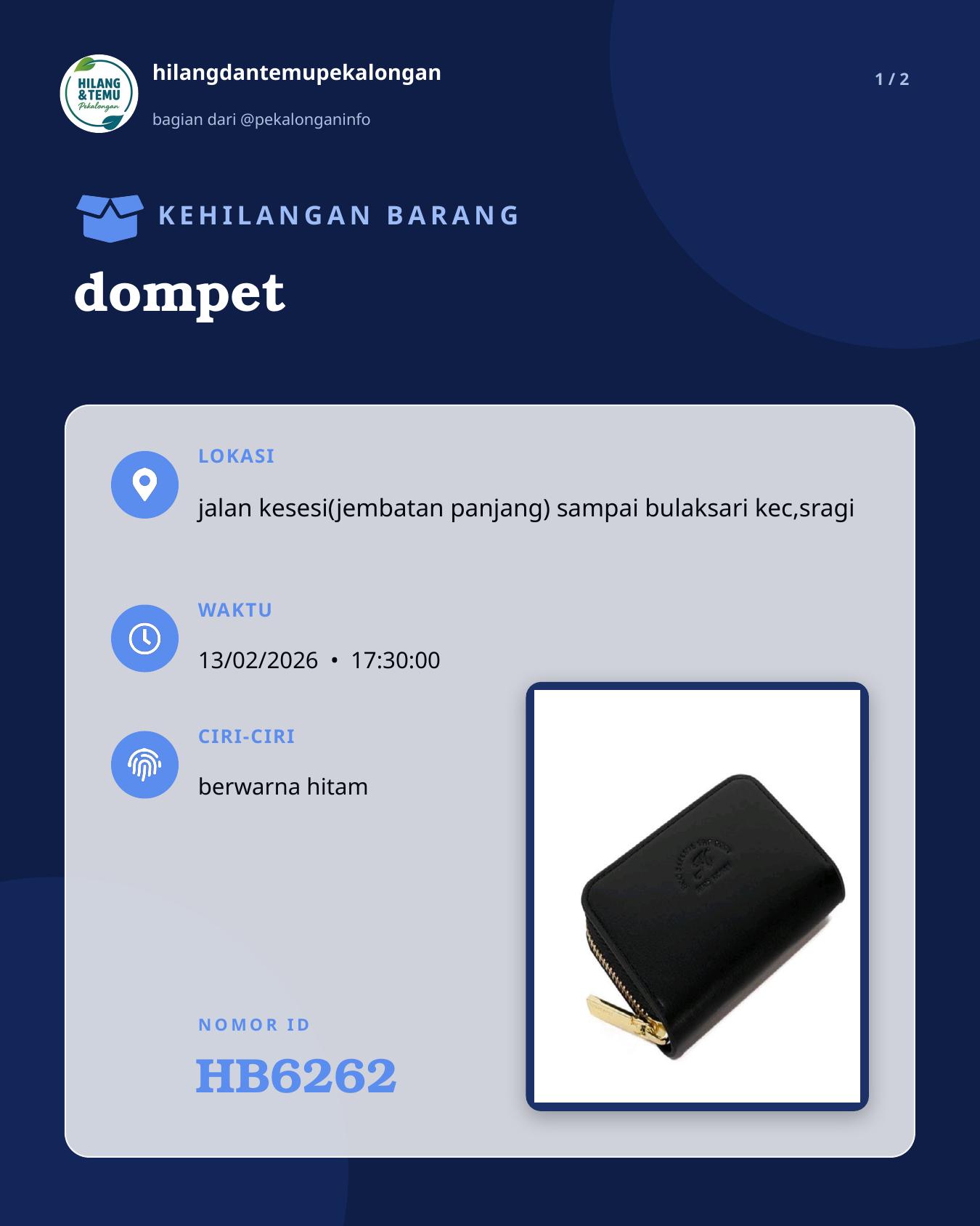 Slide 1 laporan dompet