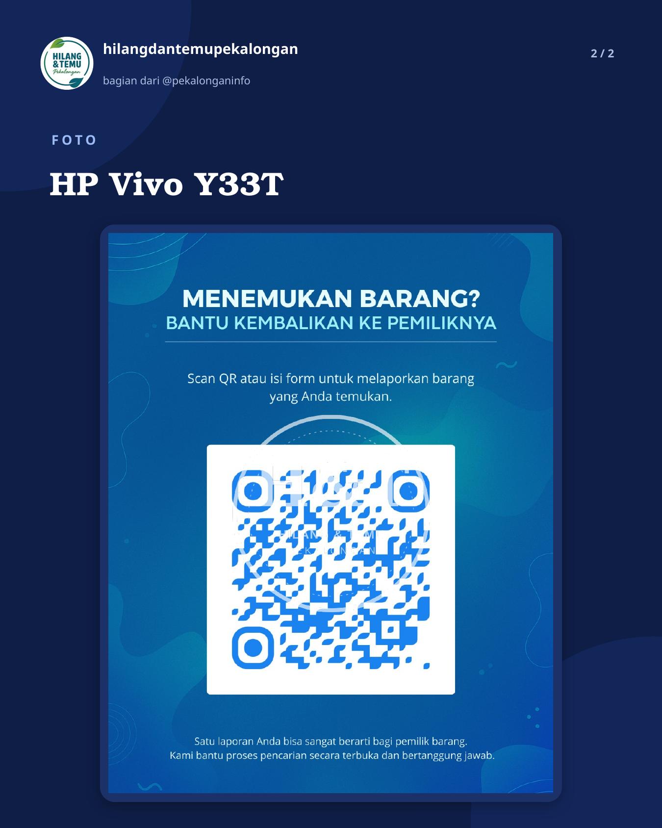 Slide 2 laporan HP Vivo Y33T
