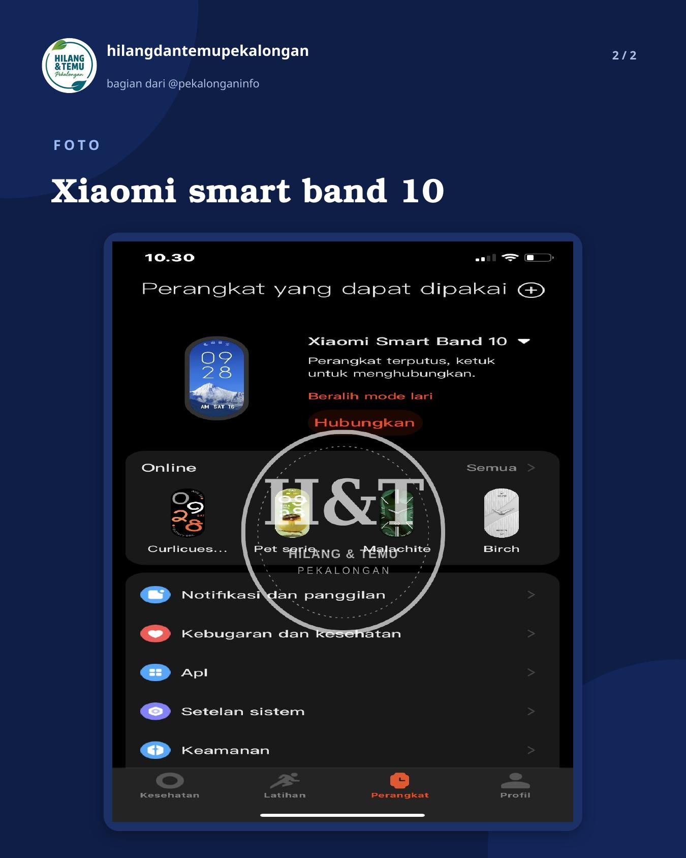Slide 2 laporan Xiaomi smart band 10