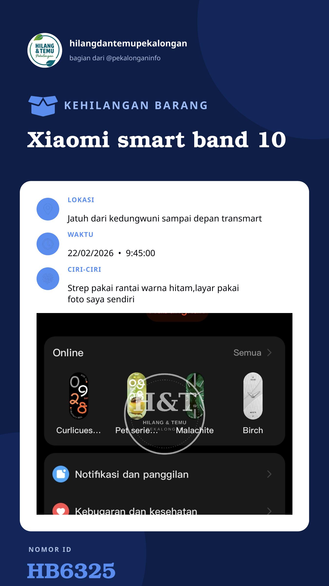 Story 9:16 laporan Xiaomi smart band 10