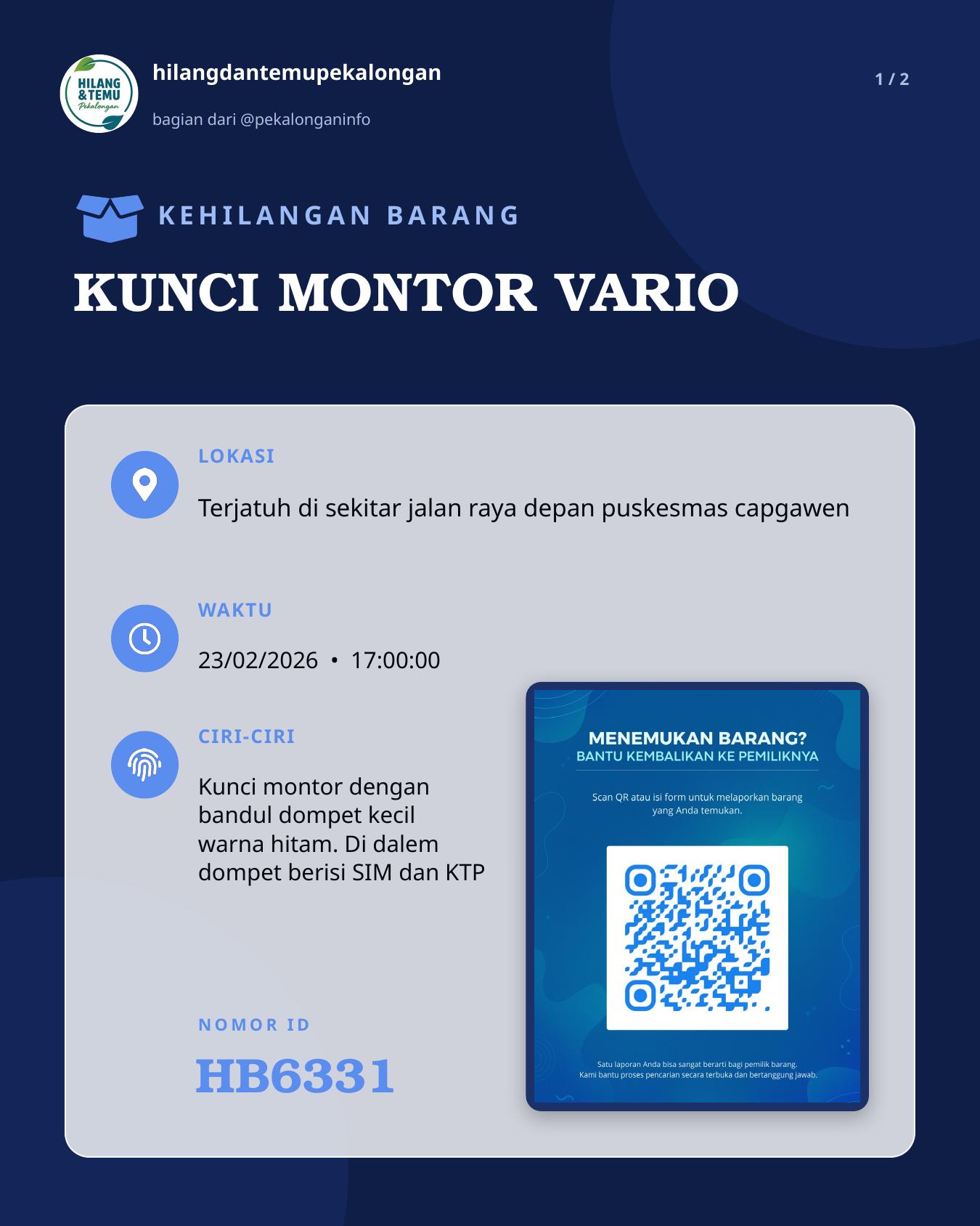 Slide 1 laporan KUNCI MONTOR VARIO