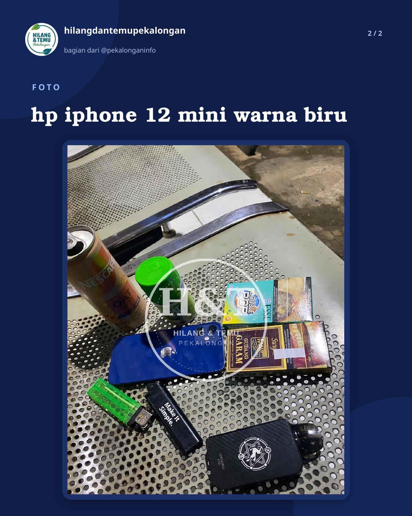 Slide 2 laporan hp iphone 12 mini warna biru