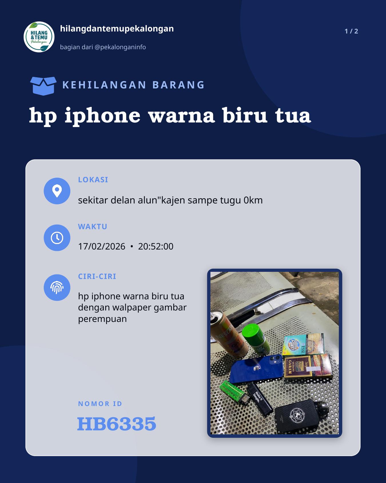 Slide 1 laporan hp iphone warna biru tua