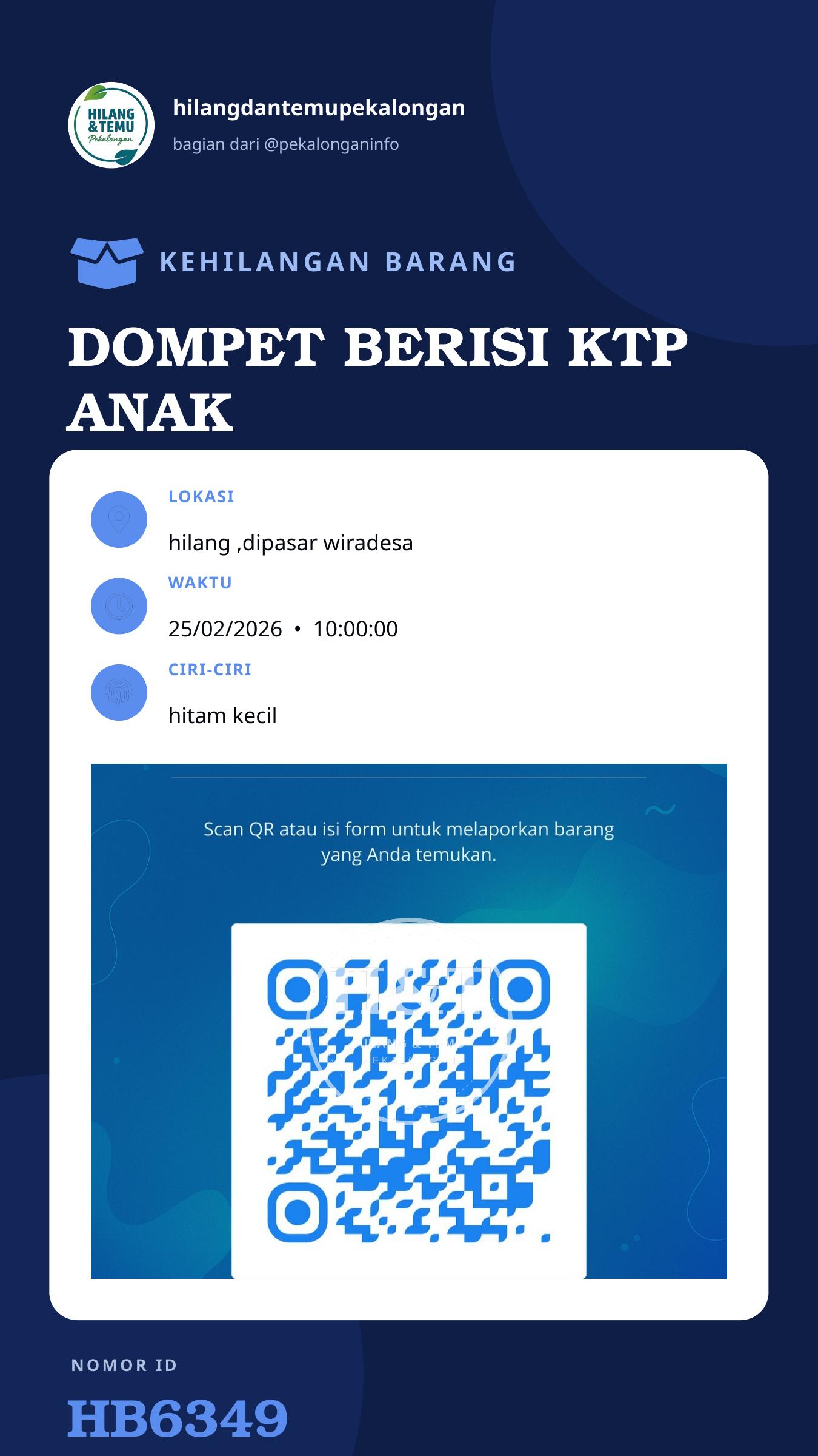 Story 9:16 laporan DOMPET BERISI KTP ANAK