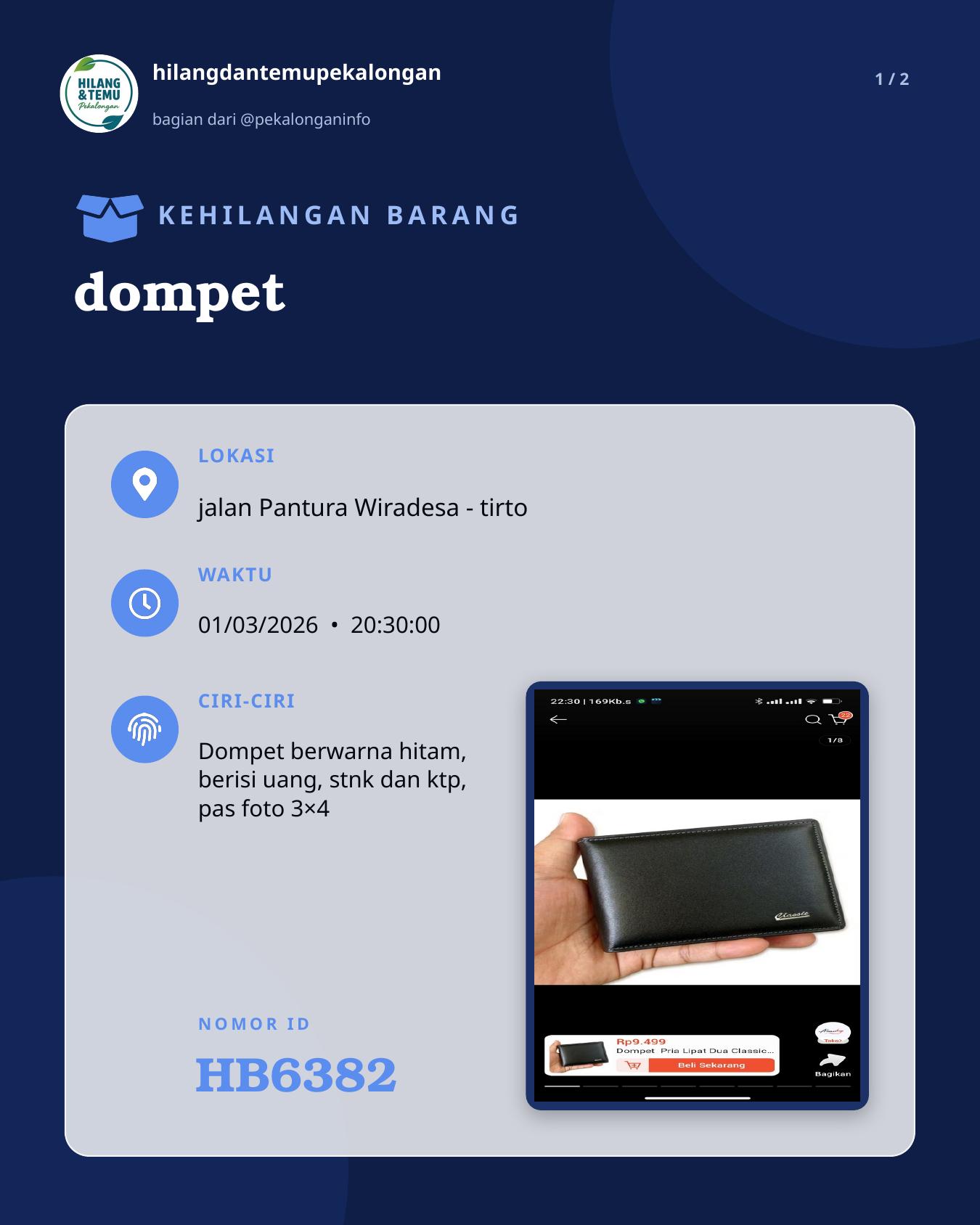 Slide 1 laporan dompet