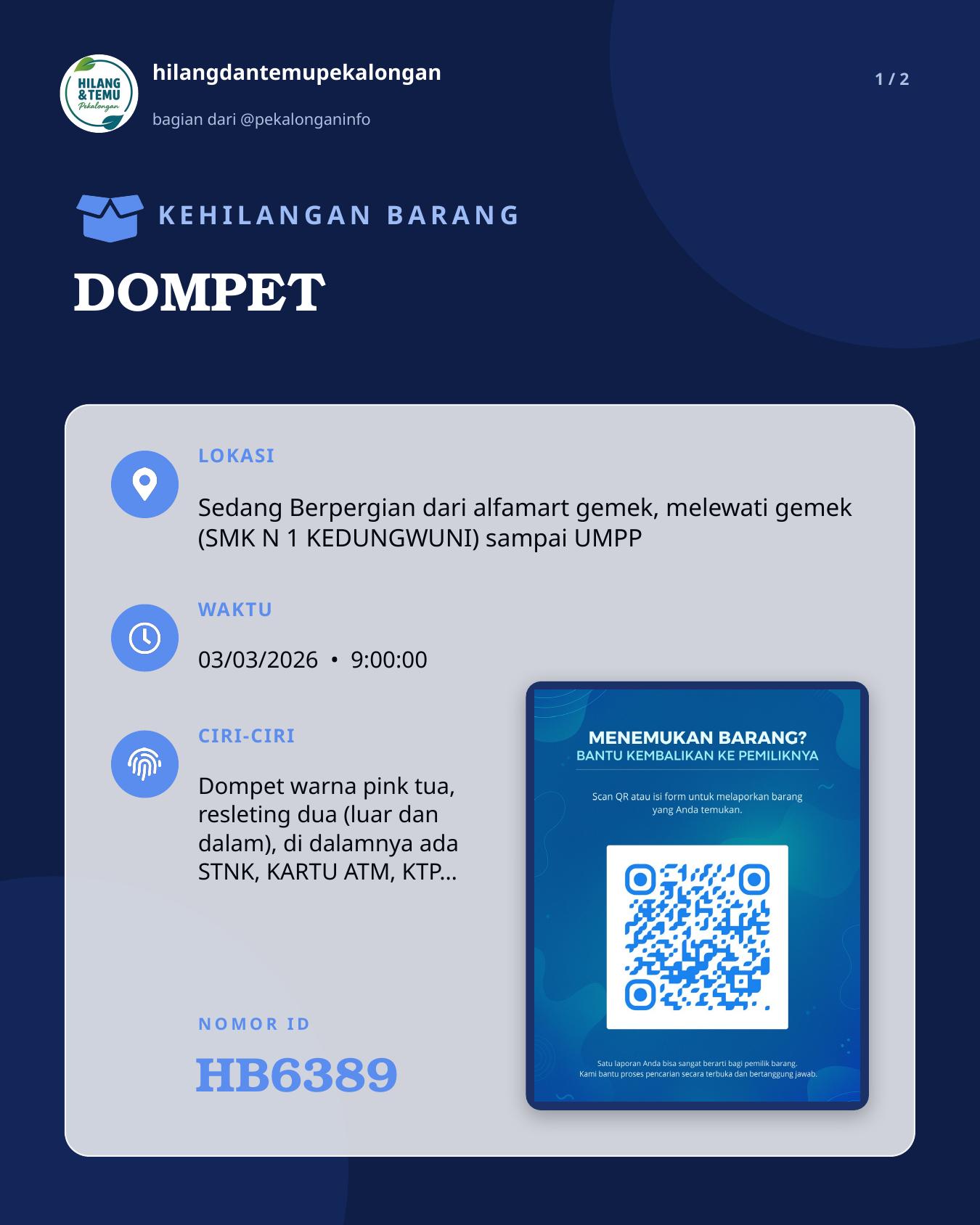 Slide 1 laporan DOMPET