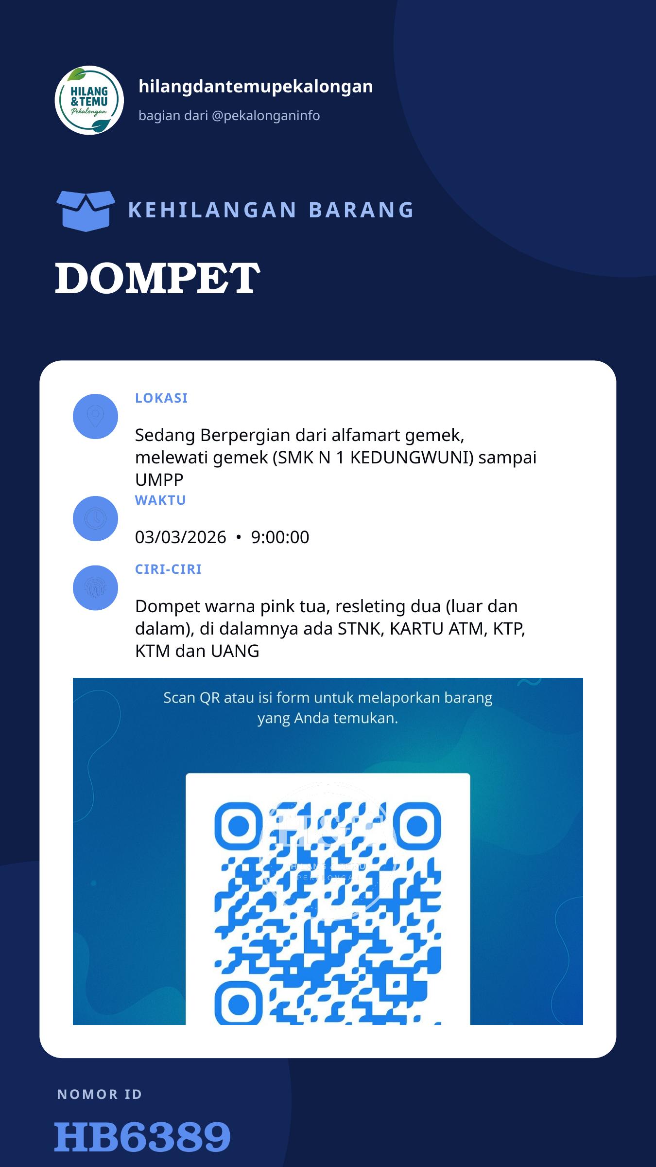Story 9:16 laporan DOMPET
