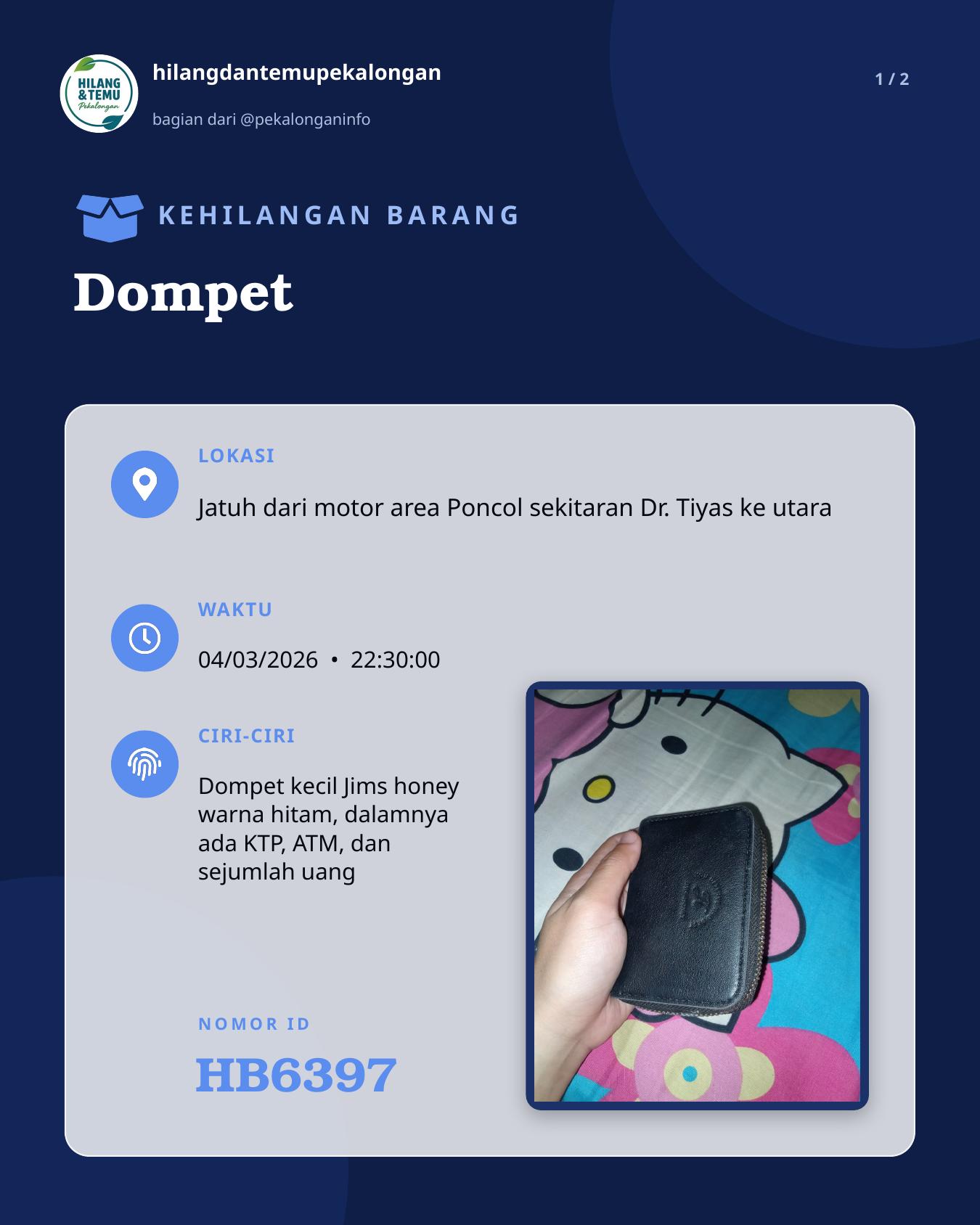Slide 1 laporan Dompet