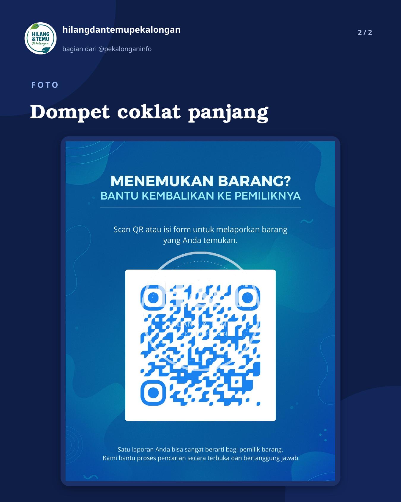 Slide 2 laporan Dompet coklat panjang