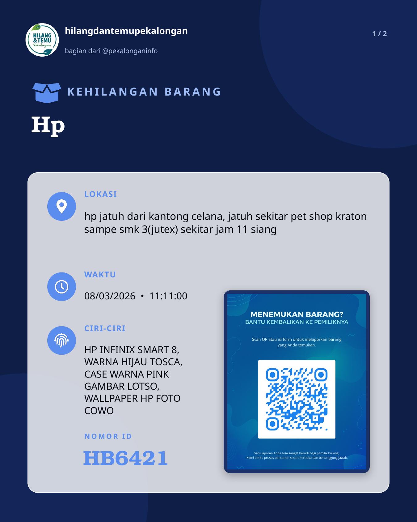 Slide 1 laporan Hp