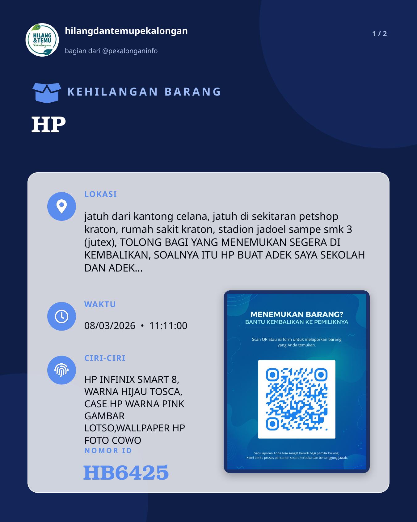 Slide 1 laporan HP