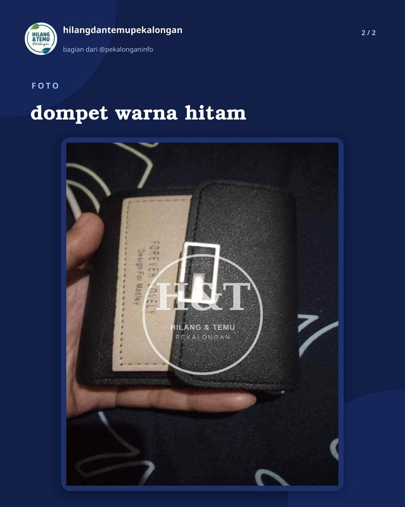 Slide 2 laporan dompet warna hitam