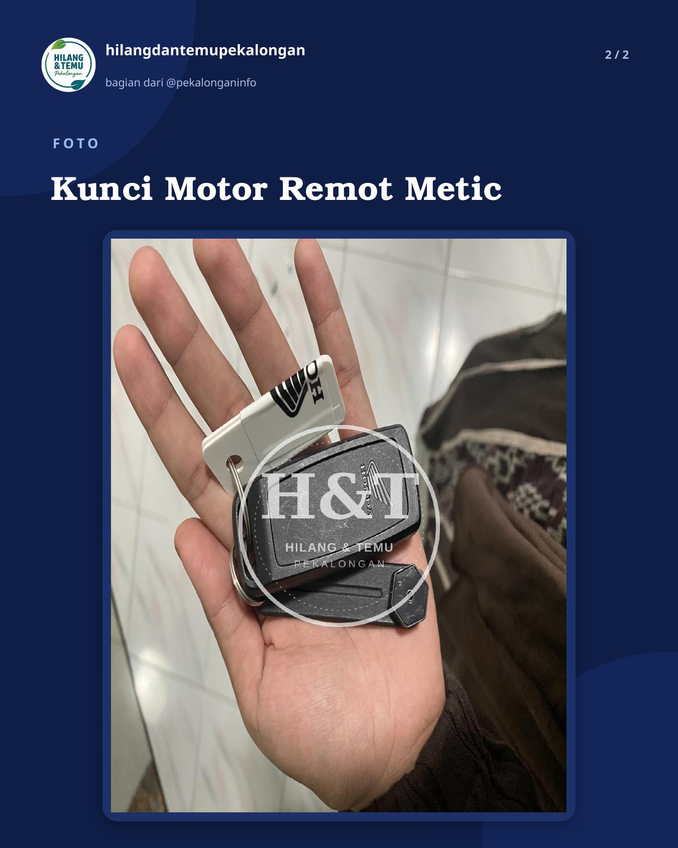 Slide 2 laporan Kunci Motor Remot Metic