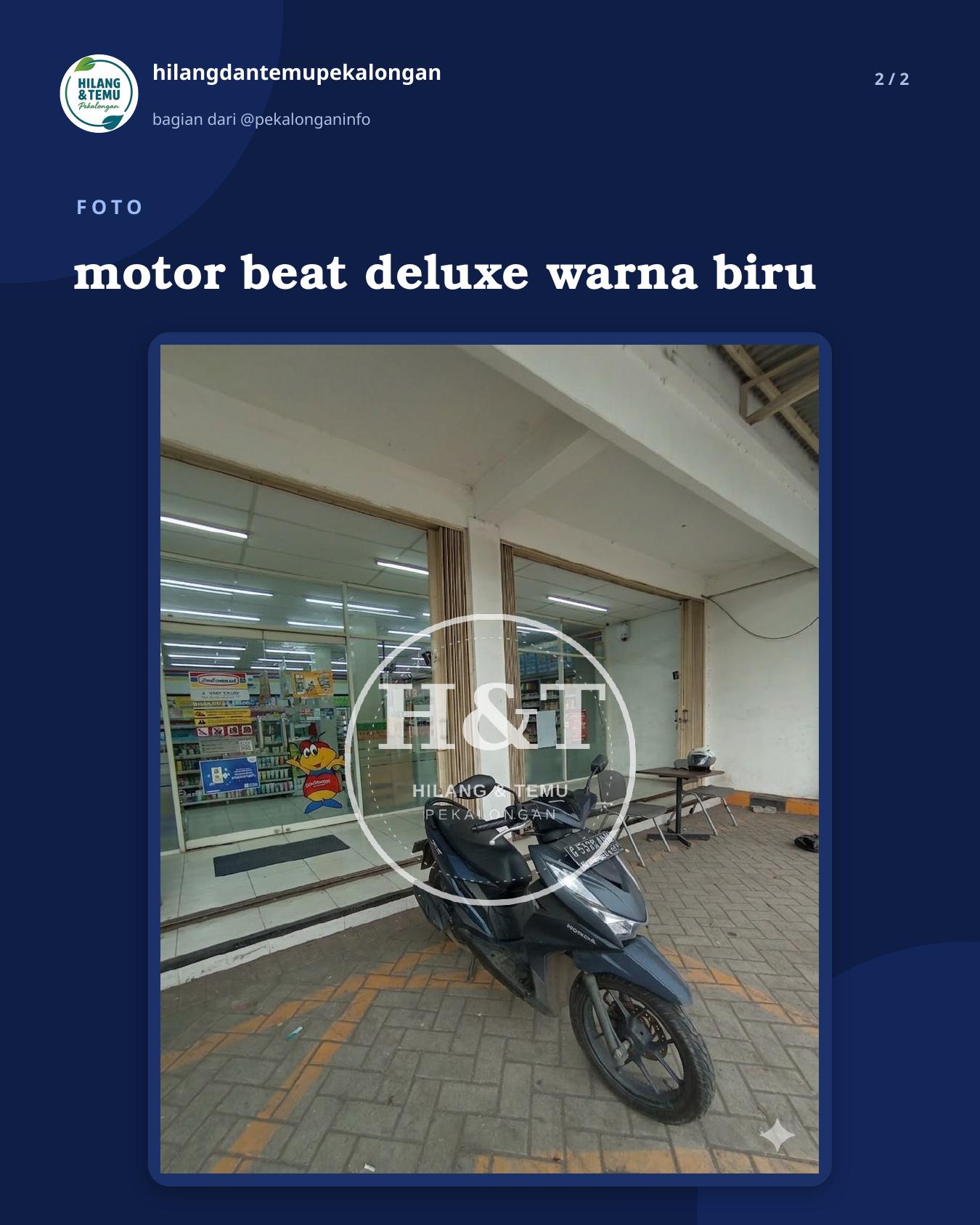 Slide 2 laporan motor beat deluxe warna biru