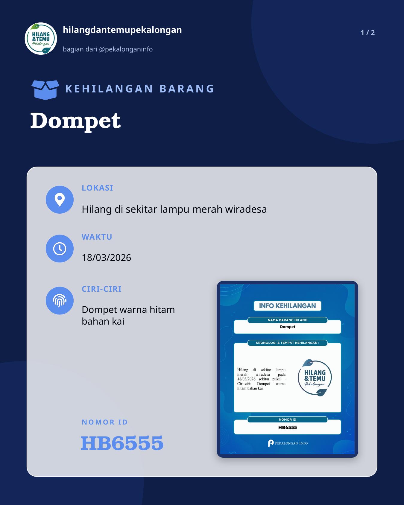 Slide 1 laporan Dompet