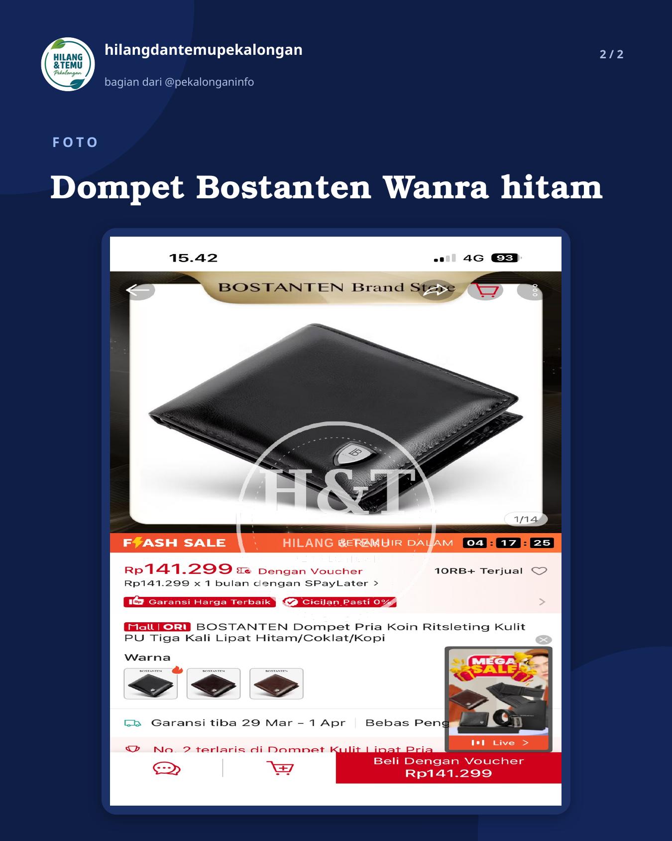 Slide 2 laporan Dompet Bostanten Wanra hitam