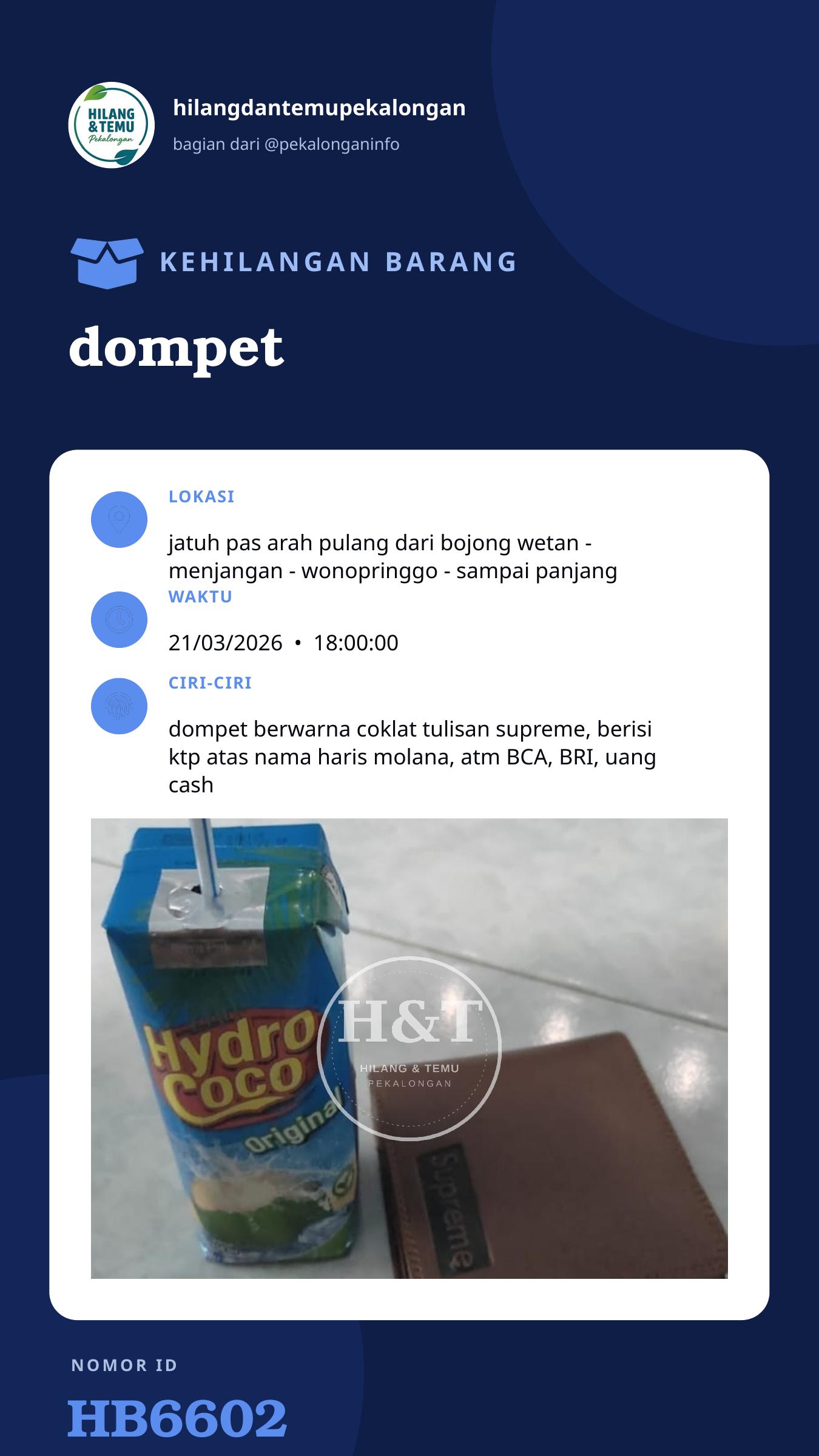 Story 9:16 laporan dompet